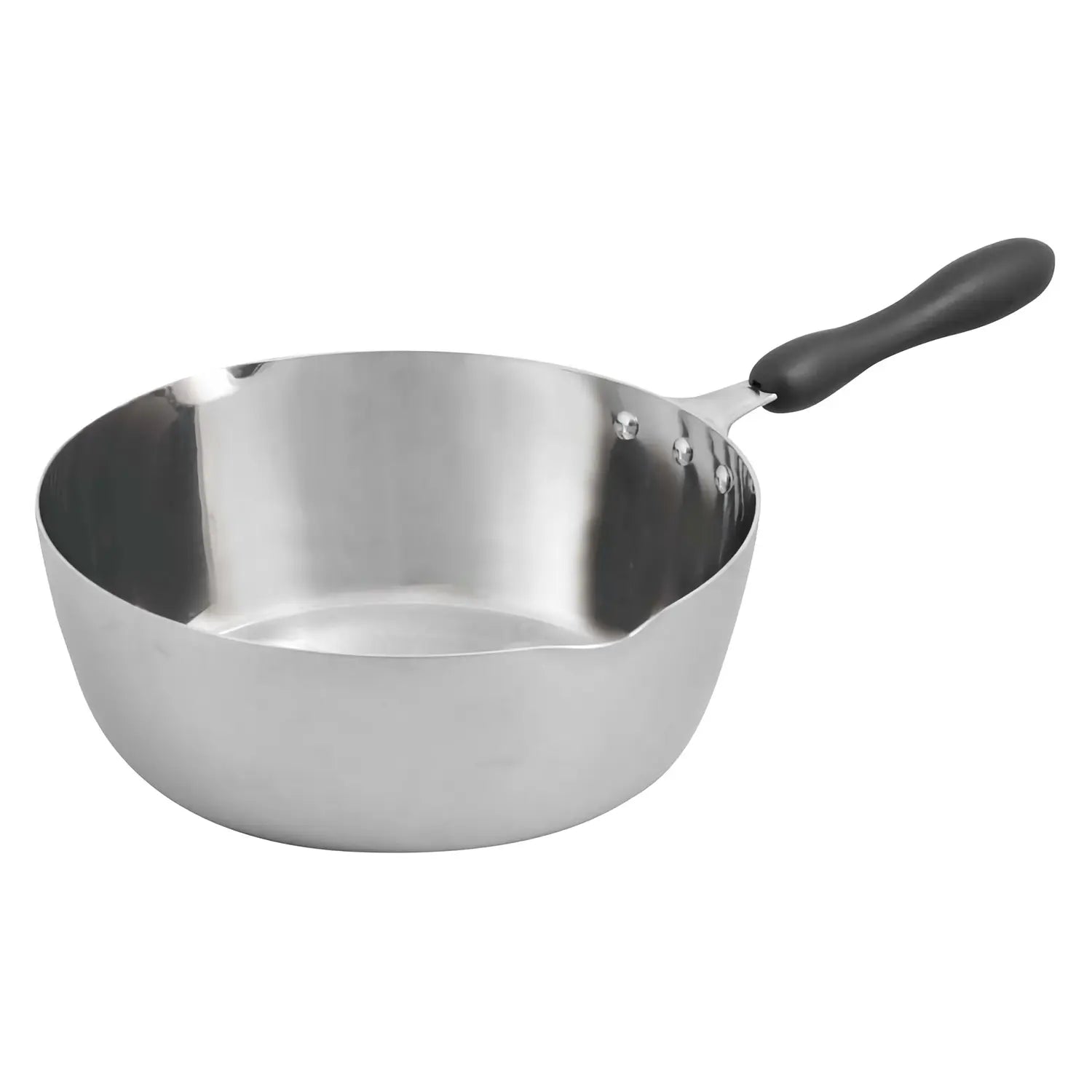 Premium 3-Ply Stainless Steel Induction Yukihira Saucepan with Heat-Resistant Plastic Handle - Perfect for Japanese Cooking, Soups & Sauces | Compatible with All Stovetops Including Gas, Electric & Induction