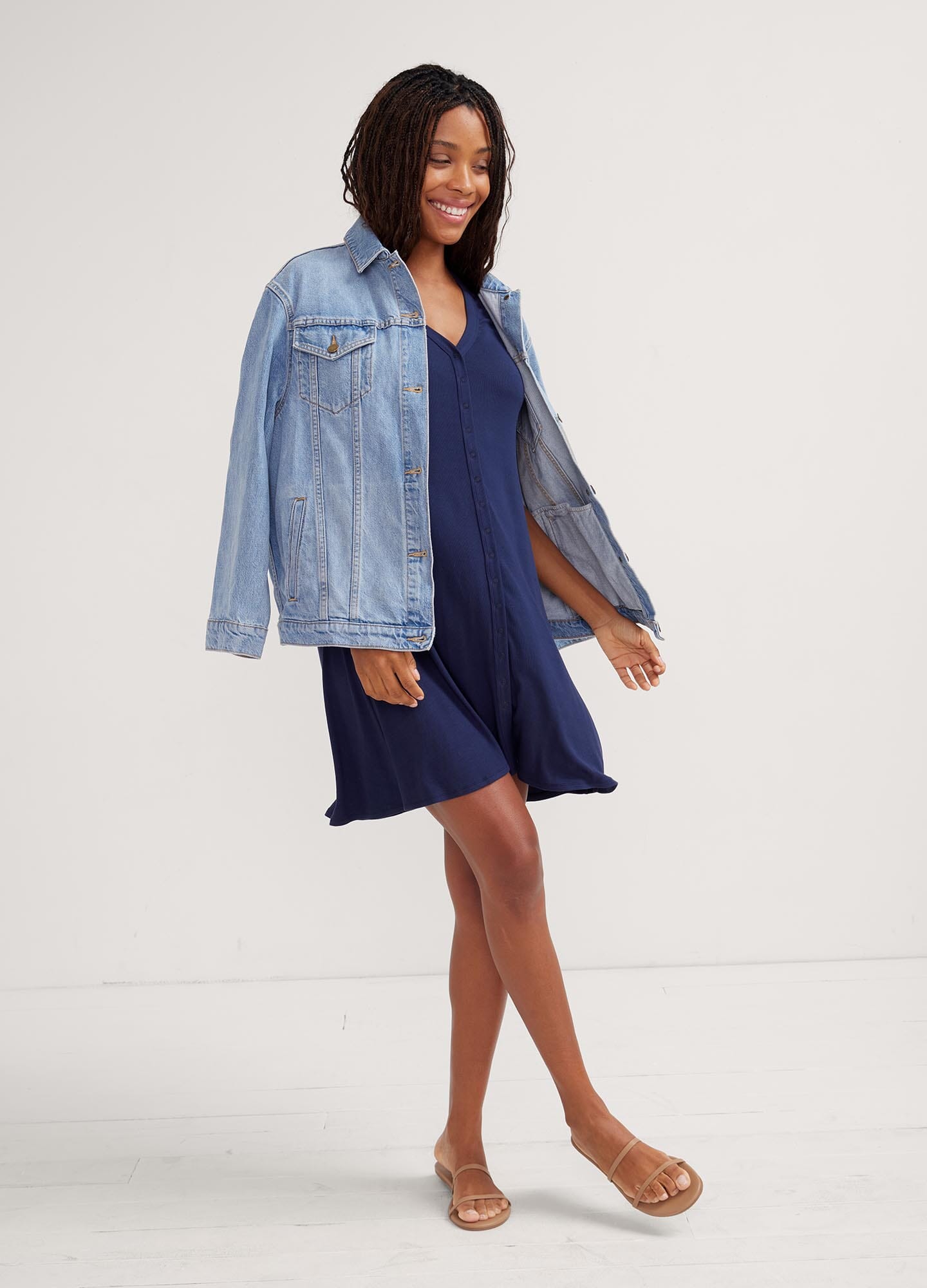Softest Ribbed Nursing Mini Dress for Breastfeeding Moms - Comfortable Maternity Dress for Nursing, Lounging & Everyday Wear