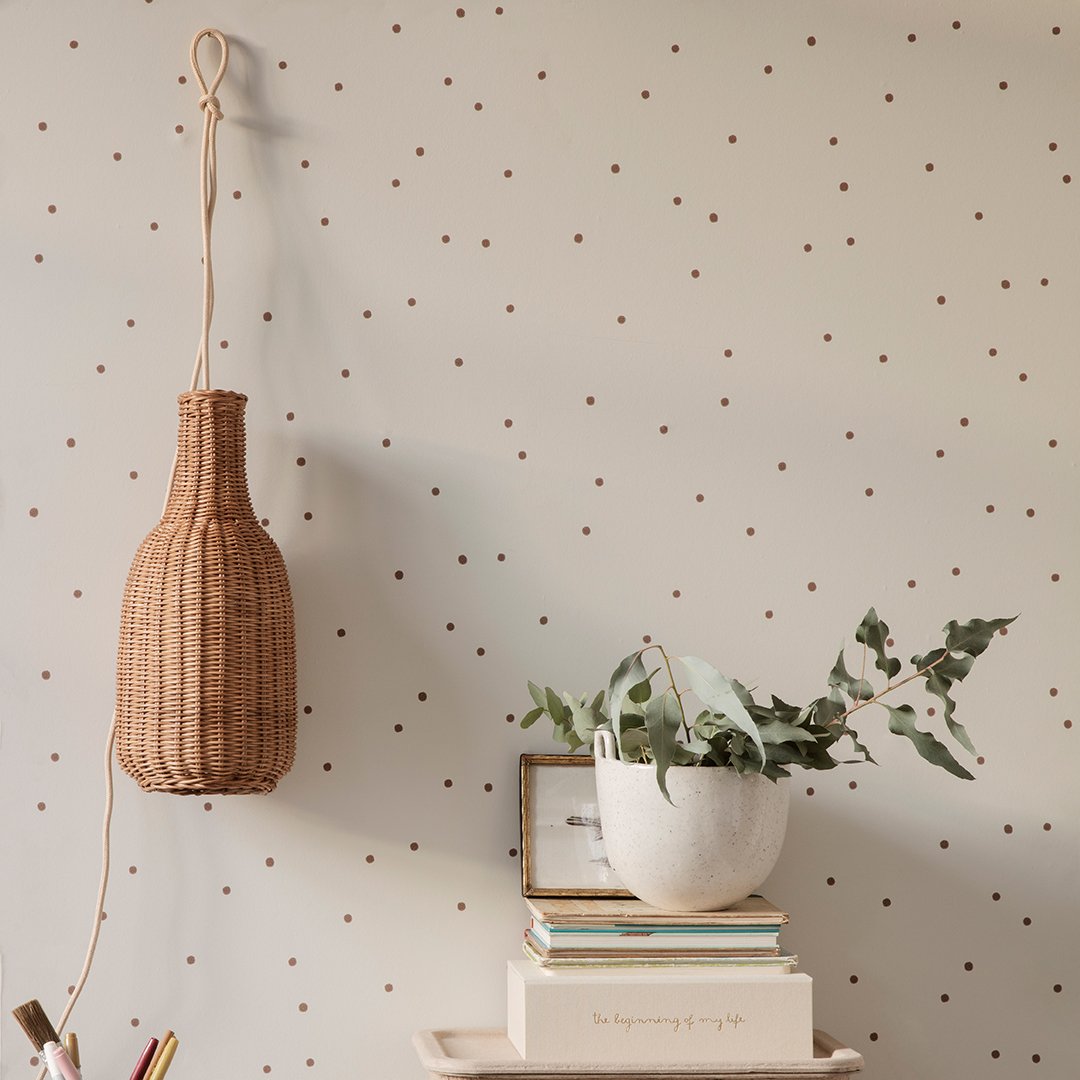Ferm Living Dot Wallpaper - Modern Geometric Peel and Stick Wallpaper for Home Decor, Nursery, Bedroom & Office | Self-Adhesive Removable Wallpaper for Easy Installation