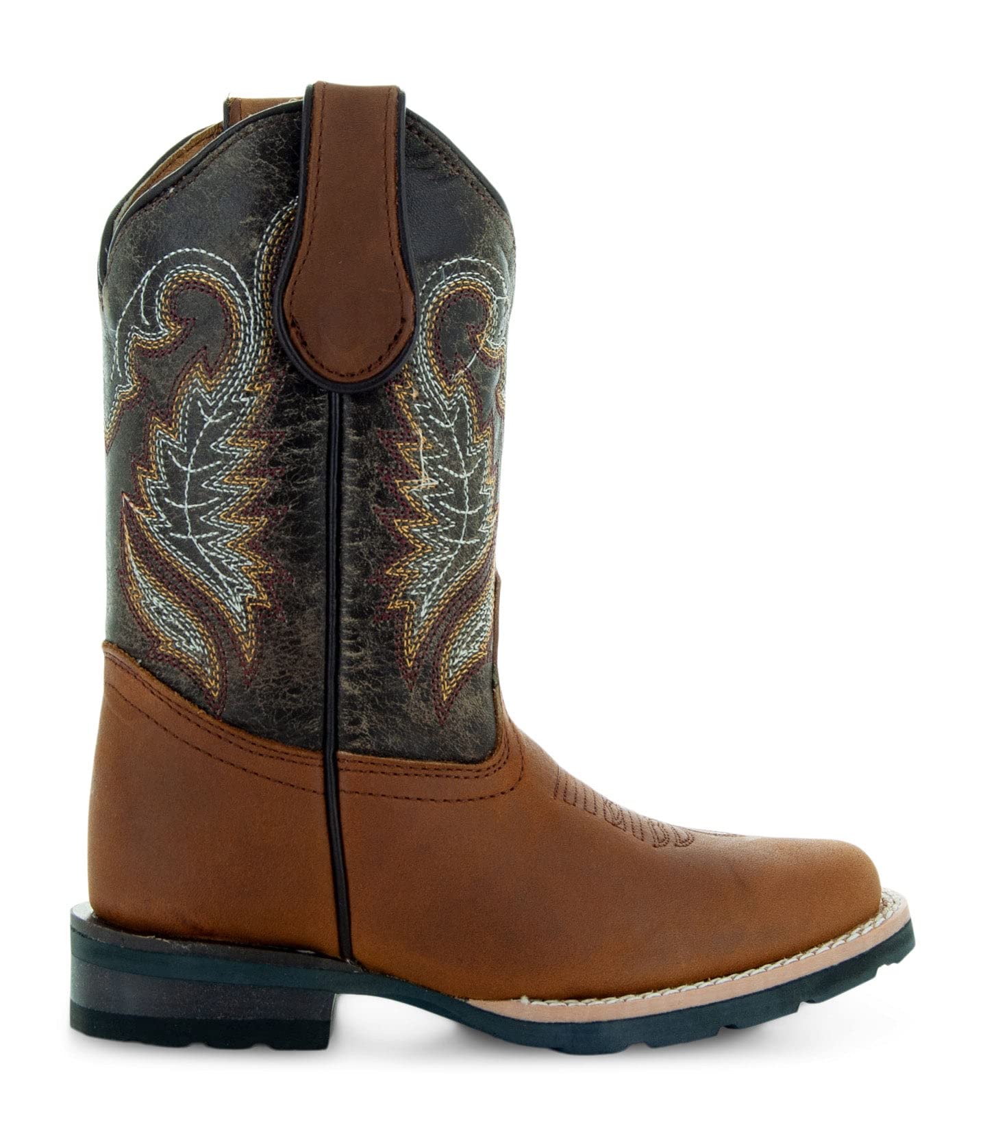 Authentic Leather Kids Cowboy Boots - Square Toe Western Boots for Toddlers & Children | K4003 (Miel) | Perfect for Rodeos, Parties & Country Style Outfits