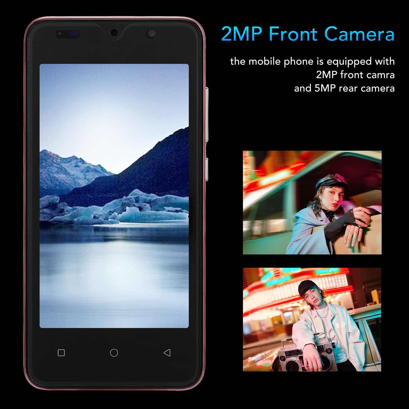 Cuifati Unlocked Smartphone - 4.66 Inch HD Screen Android Phone with 2100mAh Battery, 1GB RAM 8GB ROM, Dual SIM GSM International Model (Rose Gold) - Perfect for Travel, Business & Everyday Use