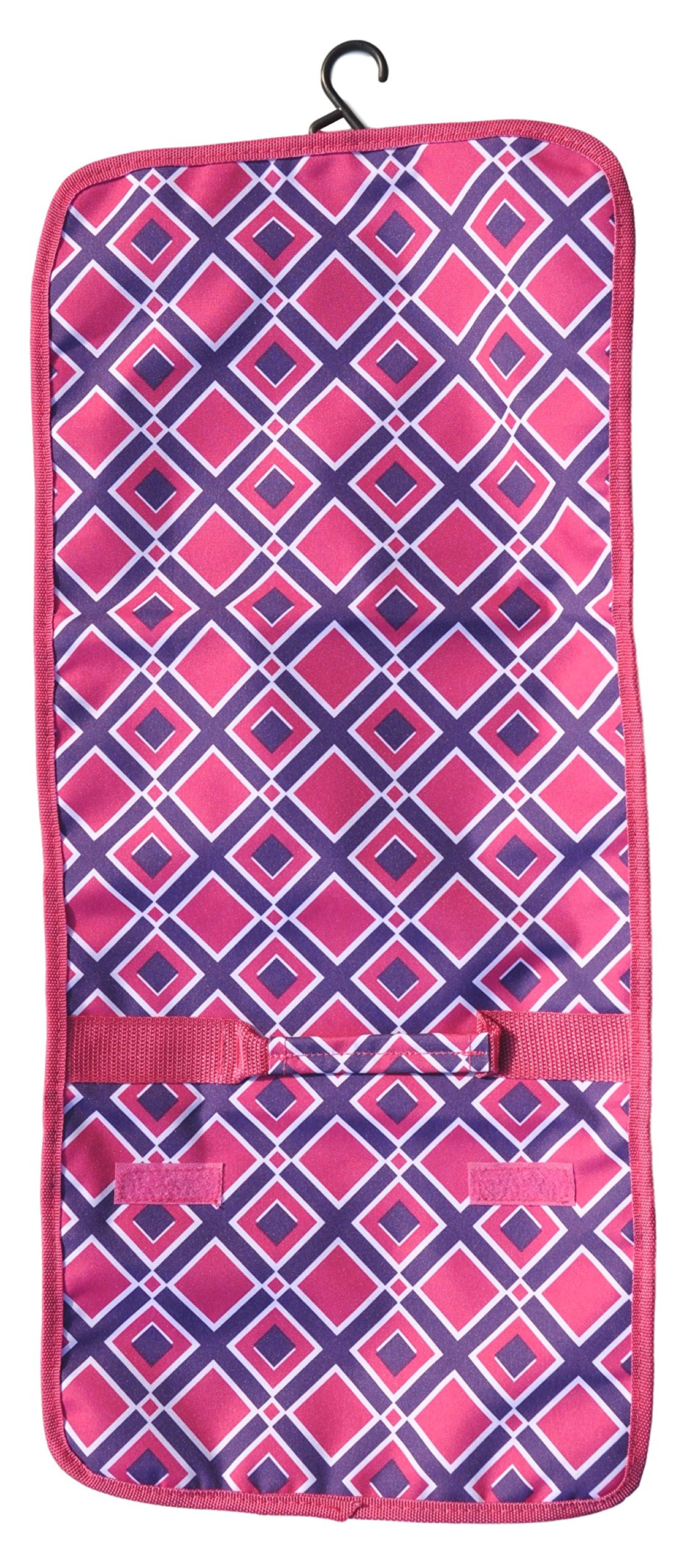 Pink & Purple Hanging Toiletry Bag with Travel Size Bottles - Waterproof Cosmetic Organizer & Makeup Case - Perfect for Travel, Cruise, Camping, Road Trips - Ideal Gift for Women, Teens, Moms & Mother-in-Law