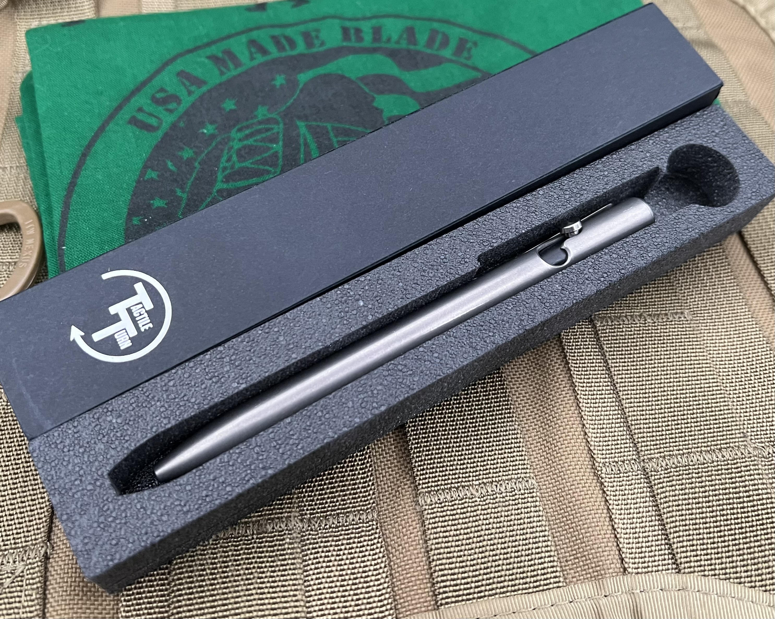 Tactile Turn Smooth Operator Titanium Bolt Action Pen - Short Size Premium EDC Writing Tool for Professionals & Outdoor Enthusiasts - Perfect for Office, Travel, and Everyday Carry