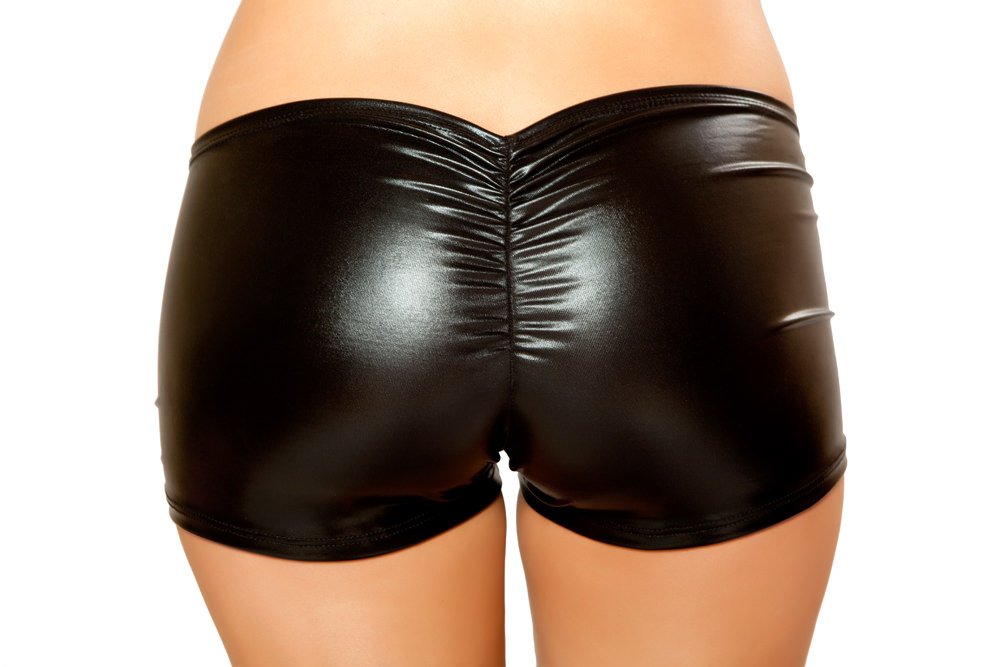 Stylish Metallic Pucker Back Shorts for Women - Trendy High Waisted Denim Shorts with Unique Design | Perfect for Summer, Beach, and Casual Outings
