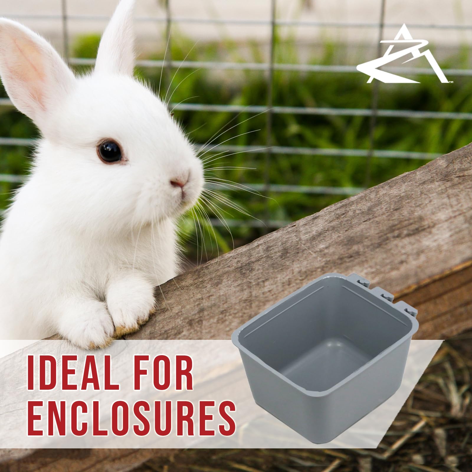 Durable Plastic Gray Cage Bowls - 12-Pack for Farm Animals & Pets | Feeding & Watering Solution