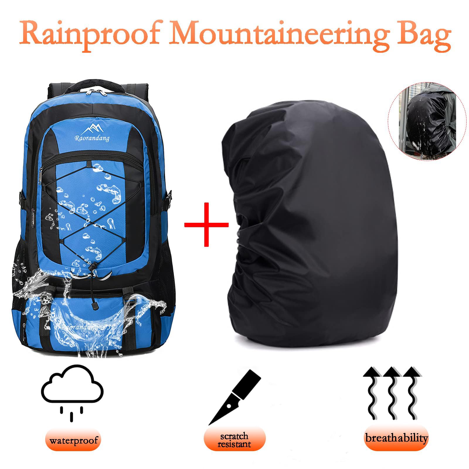 **75L Waterproof Lightweight Hiking Backpack - Durable Large Capacity Travel Backpack for Camping, Trekking & Outdoor Adventures**