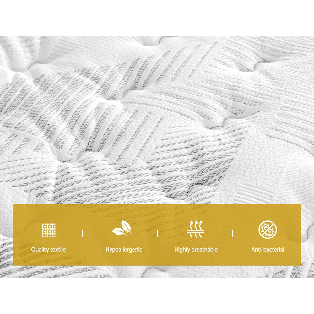Premium Beryl Series Green Tea Infused Mattress - 25cm Thick Double Size for Ultimate Comfort | Perfect for Bedrooms, Guest Rooms & Dormitories