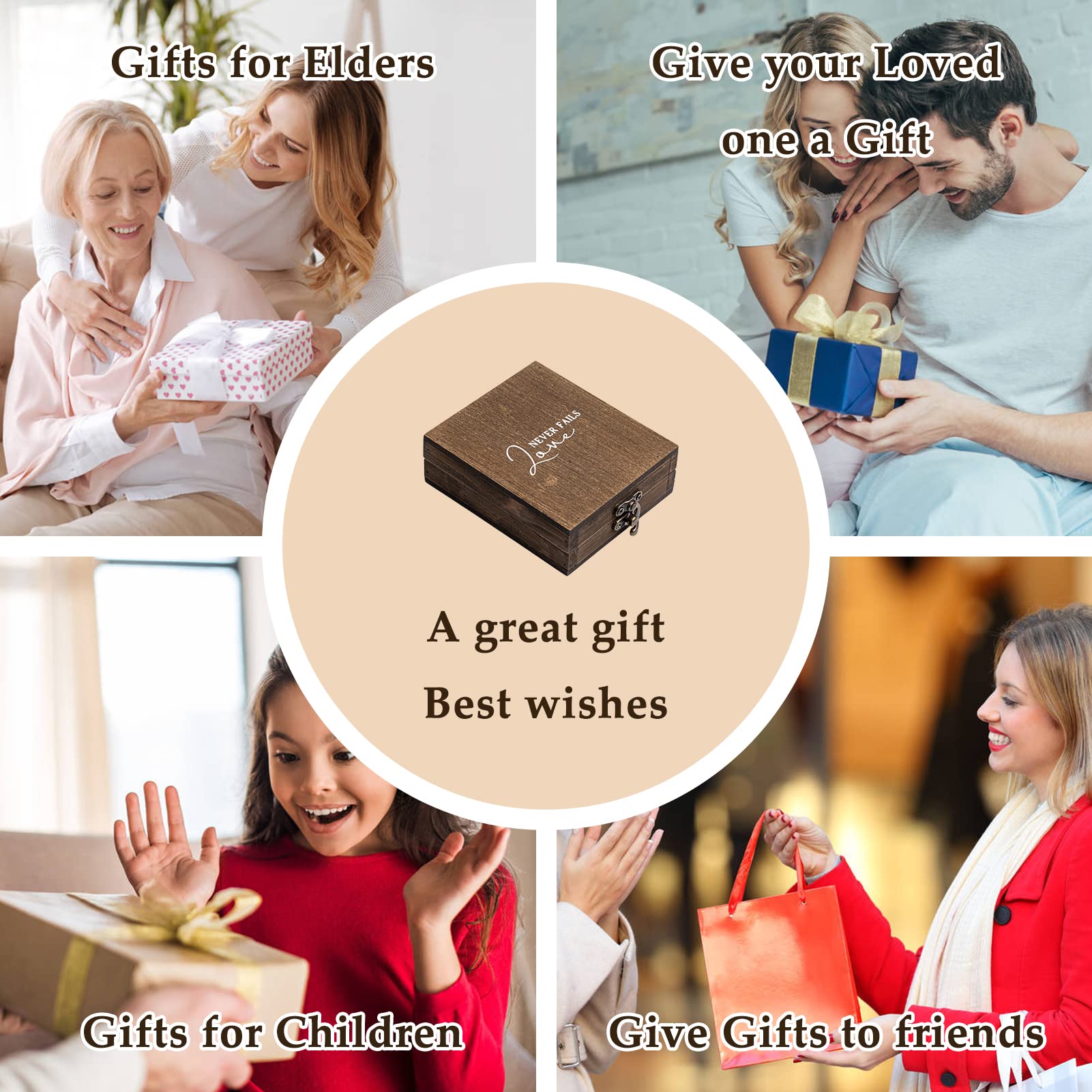 Handmade Wooden Cross Set - 3 Inch Wood Prayer Crosses with Gift Box, Christian Faith Blessing Gifts for Baptism, Godfather, Grandma & Women - Religious Keepsake for Sympathy, Ceremony & Boys (Brown) - Perfect for Church Events, Home Decor & Spiritual Gifting