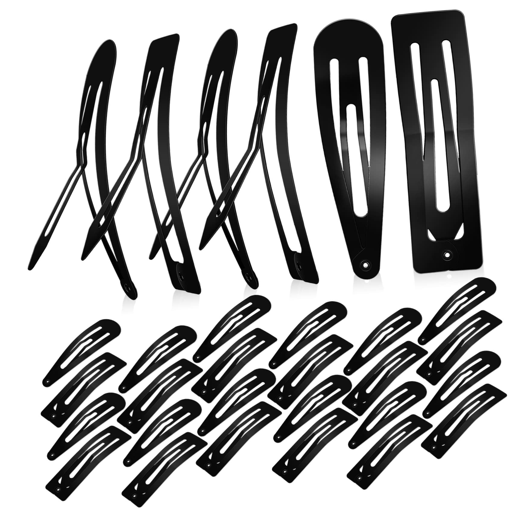 FOMIYES 30pcs Black Floral Metal Hair Claw Clips for Women - Elegant Hair Barrettes & Bb Clip Flower Hair Accessories for Wedding, Party & Everyday Styling