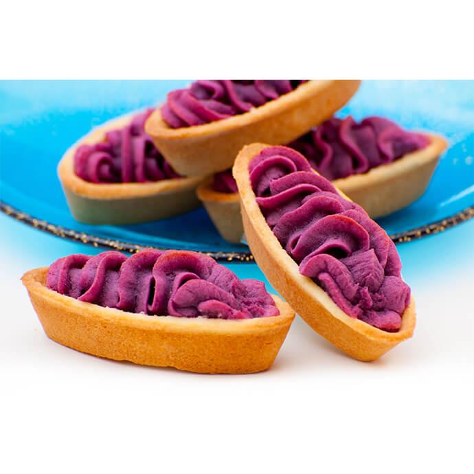 Okashi Goten Beni Imo Okinawa Purple Sweet Potato Tart 6 Pieces - Authentic Japanese Dessert for Gifts, Tea Time & Snacking
