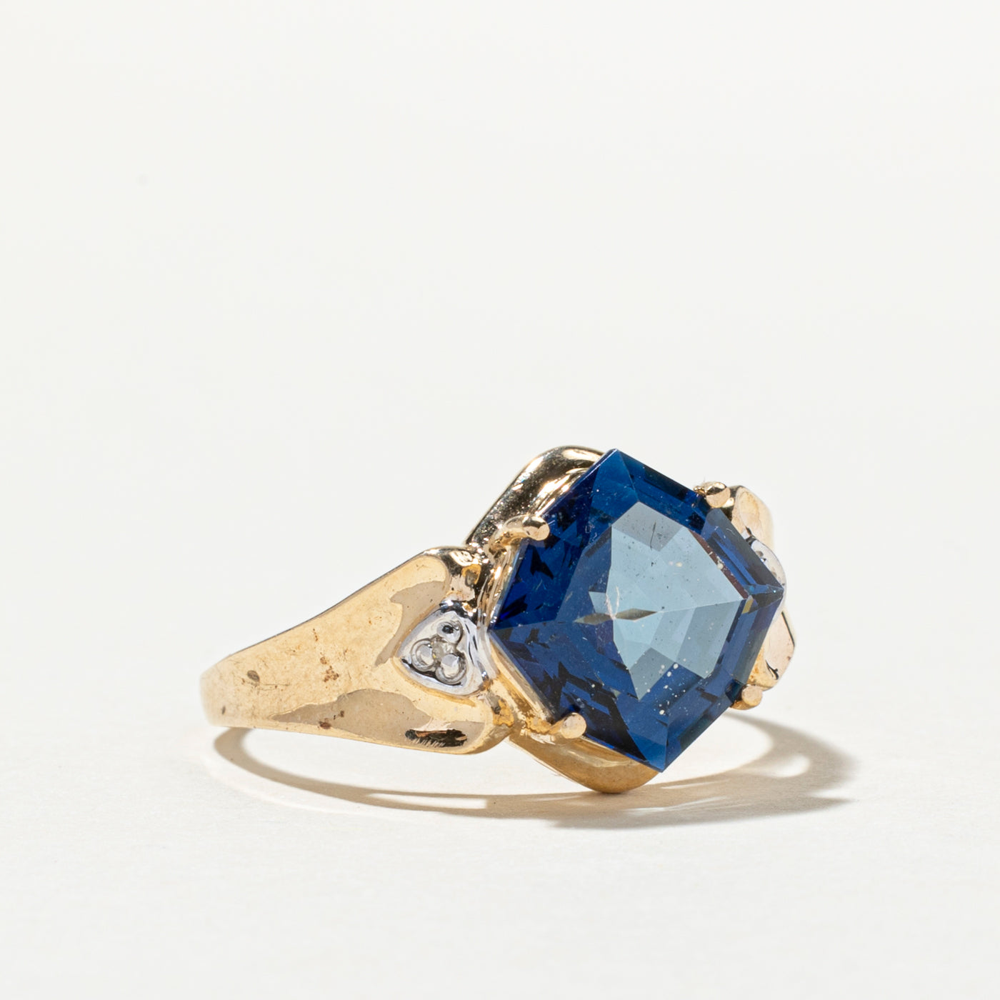 3.89ct Octagon Cut Blue Topaz & Diamond Ring - 0.01ctw Diamond Accents - Size 9.25 - Elegant Wedding, Engagement & Anniversary Jewelry Gift