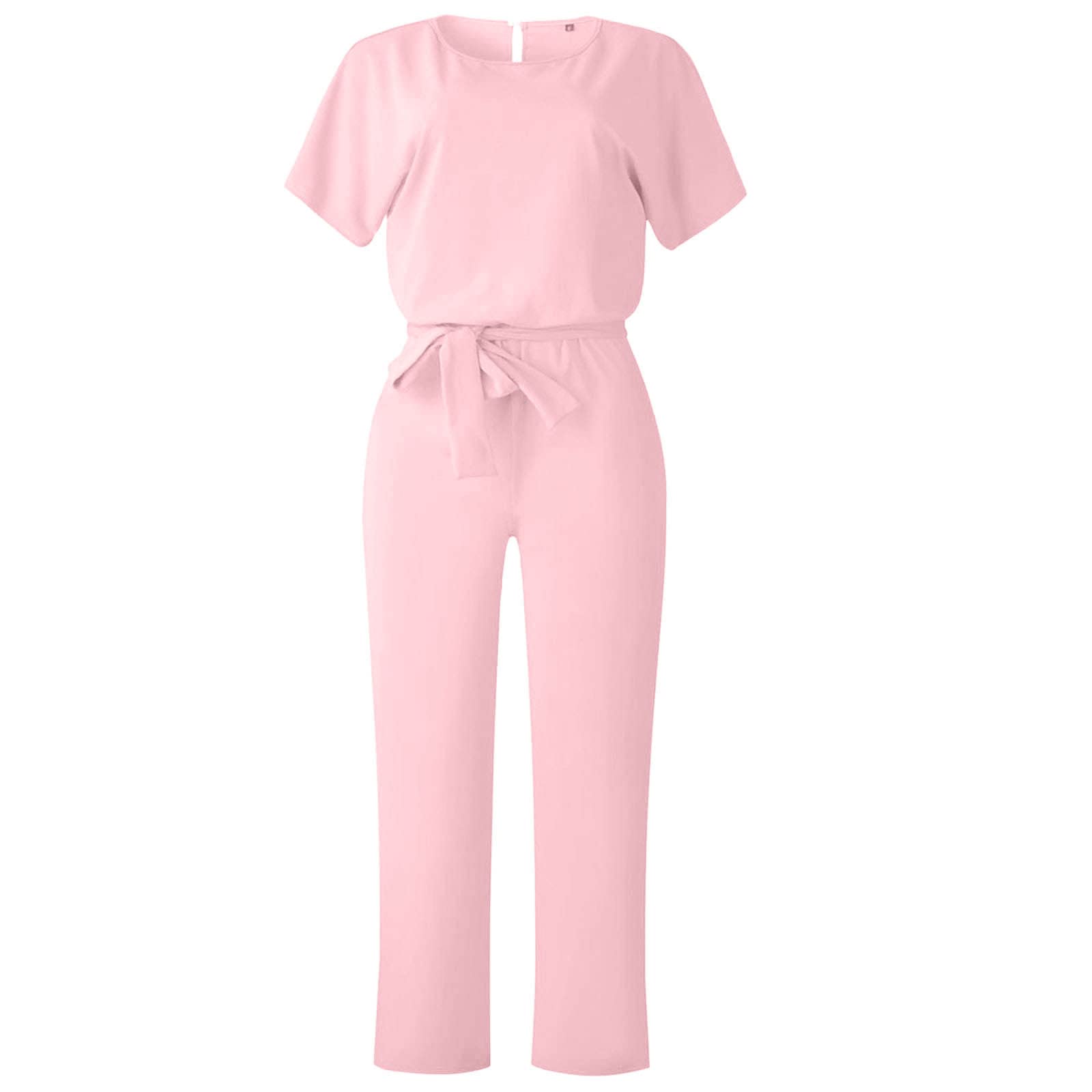 Women's Summer Jumpsuit 2024 - Casual V-Neck Romper with Pockets for Beach & Travel