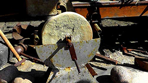 20x30 Inch Medieval Grinding Stone Scissors Grinder Craft Laminated Poster - Vibrant Colors & Detailed Imagery - Perfect for Home Decor, Office, or Classroom - Fits Standard Frames