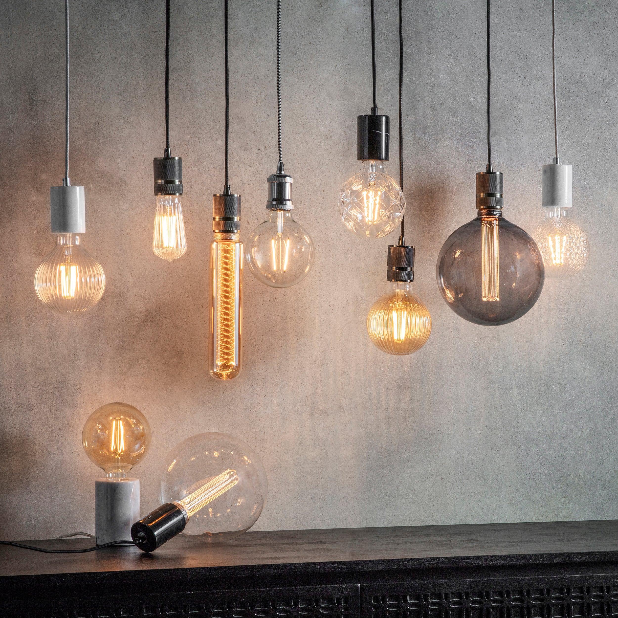 E27 Globe LED Light Bulb 2.8W 200mm Clear Cylinder Shape - Perfect for Home, Office, and Commercial Lighting