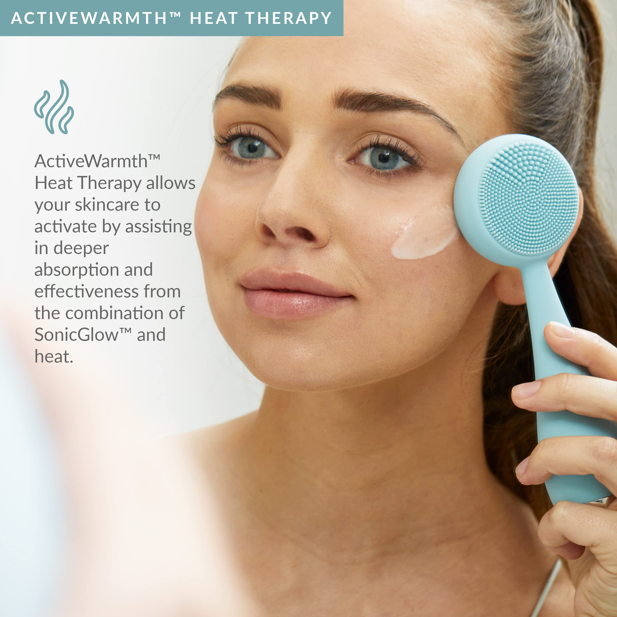 PMD Beauty Clean Pro Silver - Smart Facial Cleansing Device with Silicone Brush & Pure Silver Technology | Anti-Aging Massager for Clear Pores & Blackheads | Waterproof SonicGlow Vibration | Perfect for Daily Skincare & Travel Use