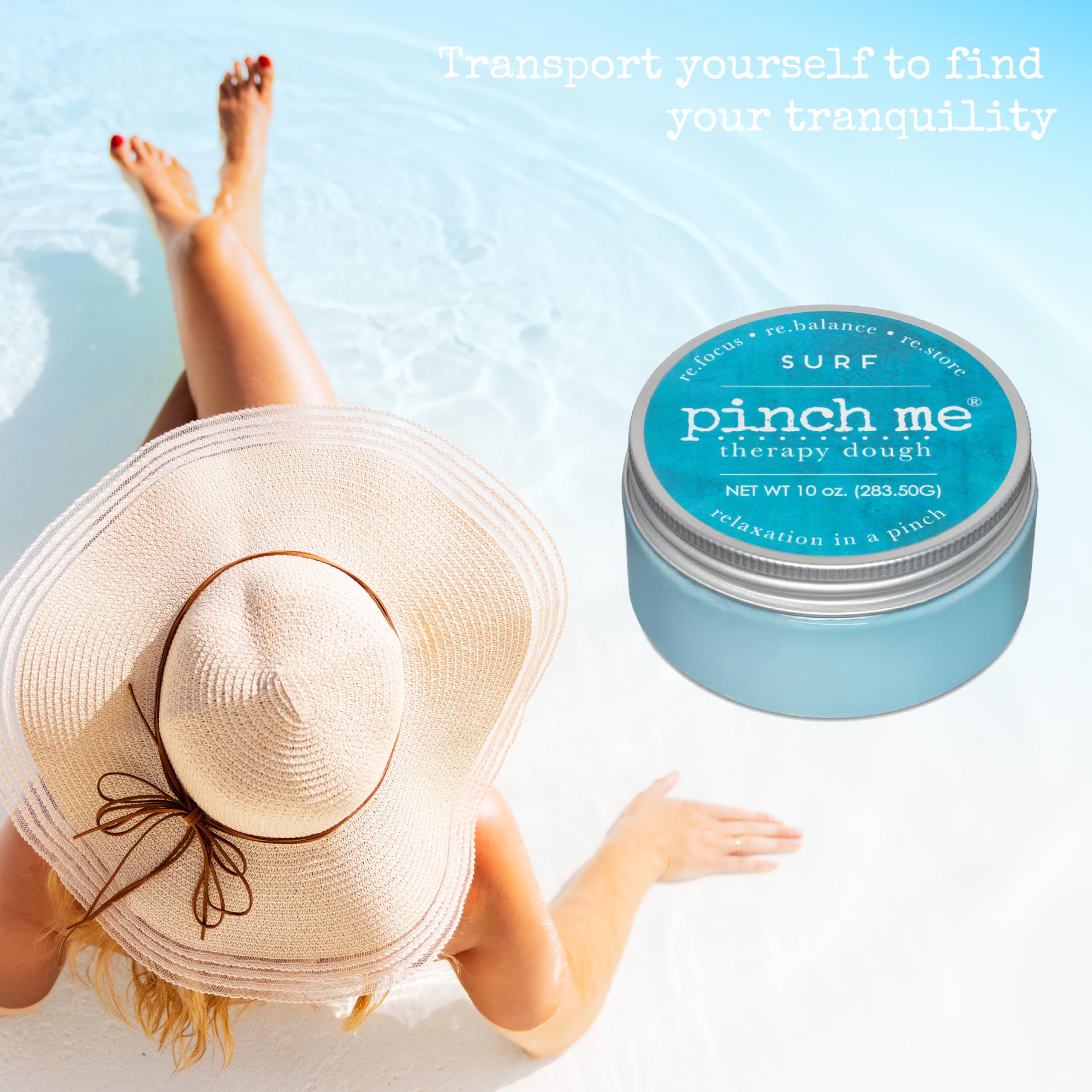 Pinch Me Therapy Dough - 10oz Stress Relief Putty with Surf Scent | Aromatherapy Sensory Fidget Toy for Anxiety & Focus | Perfect for Office, Travel & Classroom Use