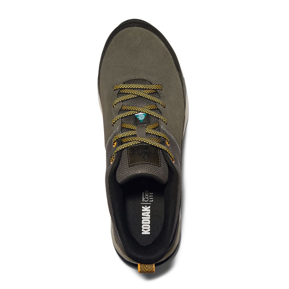 Kodiak Quicktrail Leather Men's Composite Toe Work Safety Athletic Shoes 835CFS Fossil - Durable & Comfortable for Construction, Hiking & Outdoor Work