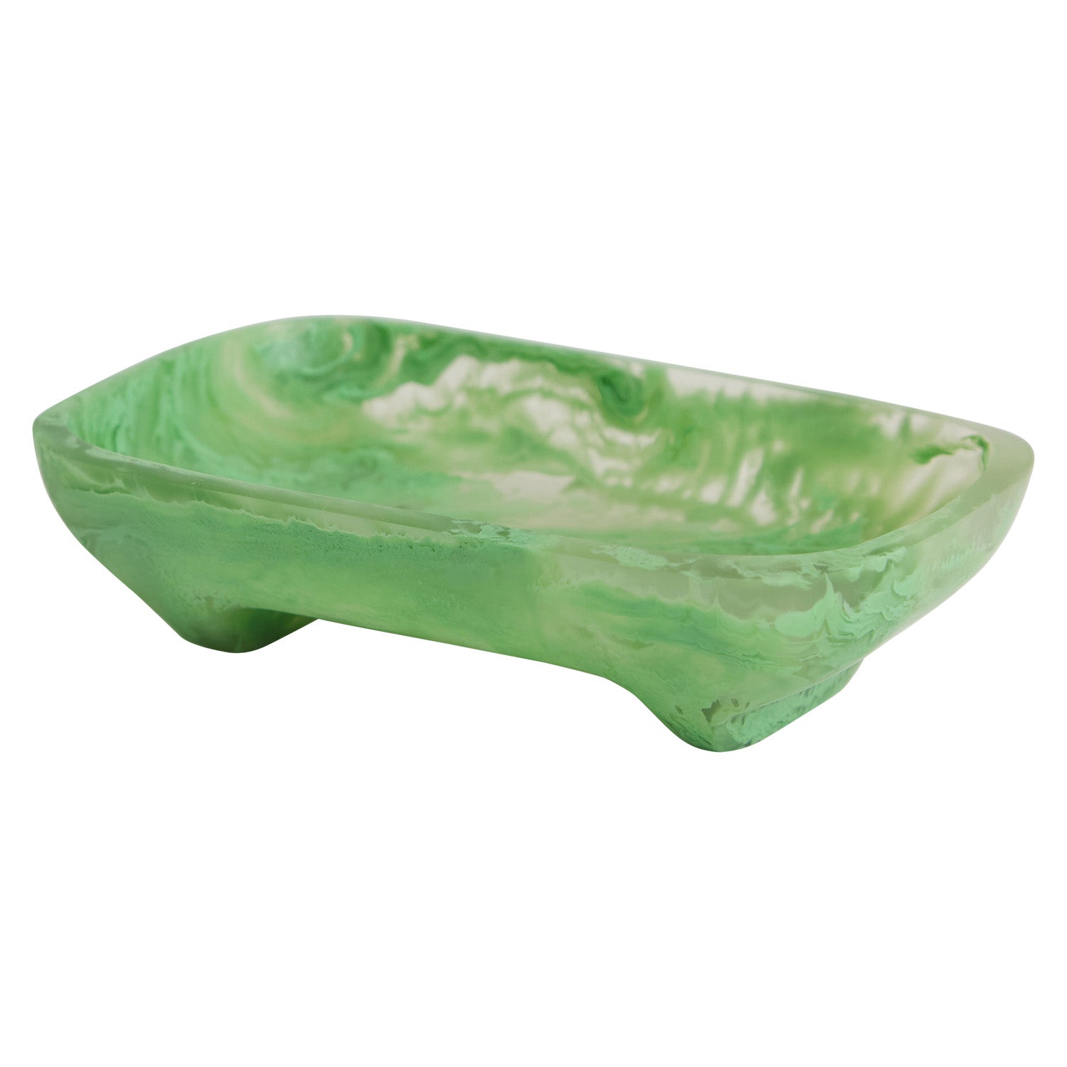 Daja Soap Dish with Drainage - Elegant Emerald Green Soap Holder for Bathroom, Kitchen Sink, or Shower - Perfect for Bar Soap Storage and Organization