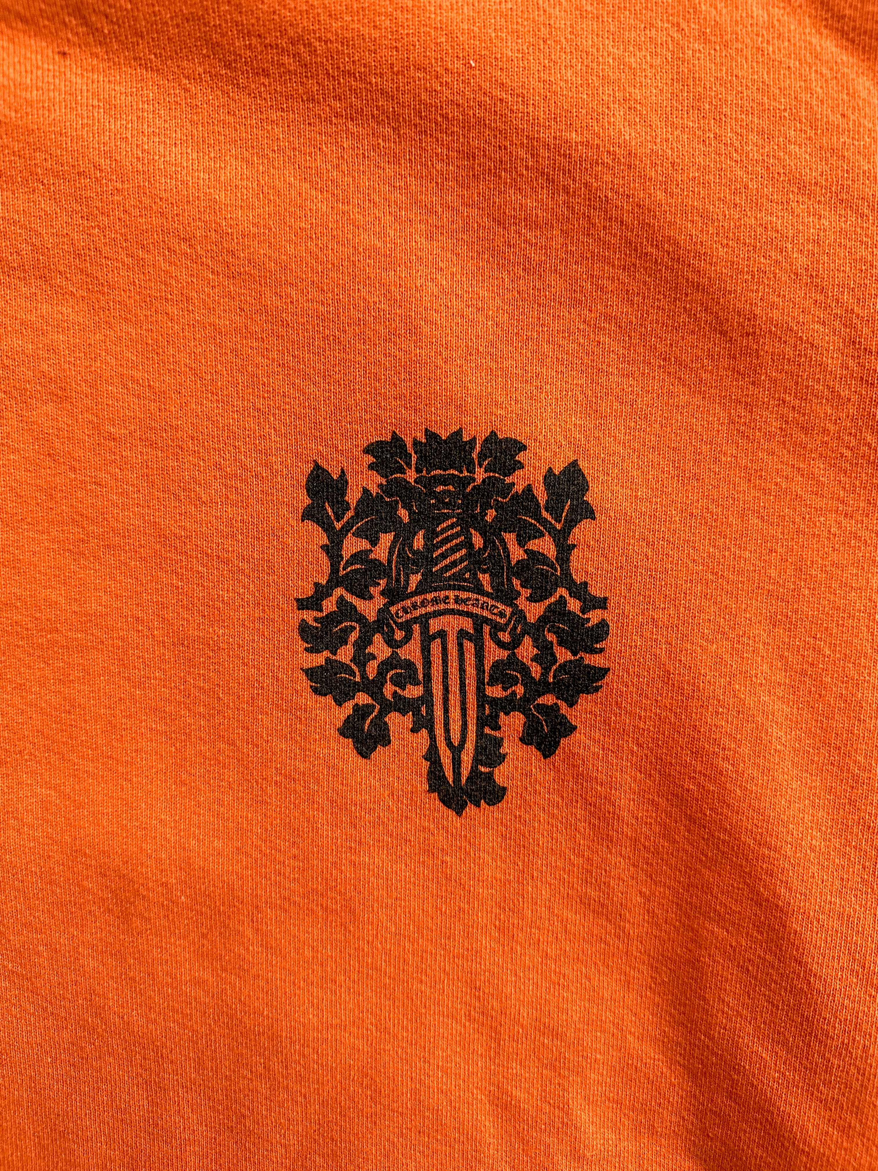 Chrome Hearts Orange & Black Dagger Logo Sweater - Stylish Gothic Knitwear for Men & Women | Perfect for Streetwear, Concerts & Fashion Statements