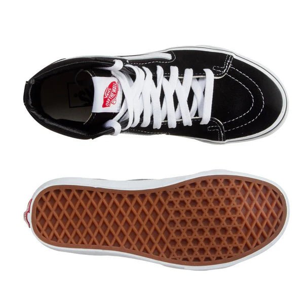 Vans SK8-Hi Classic Black & White Skate Shoes for Men & Women - High-Top Sneakers for Skateboarding, Casual Wear & Street Style