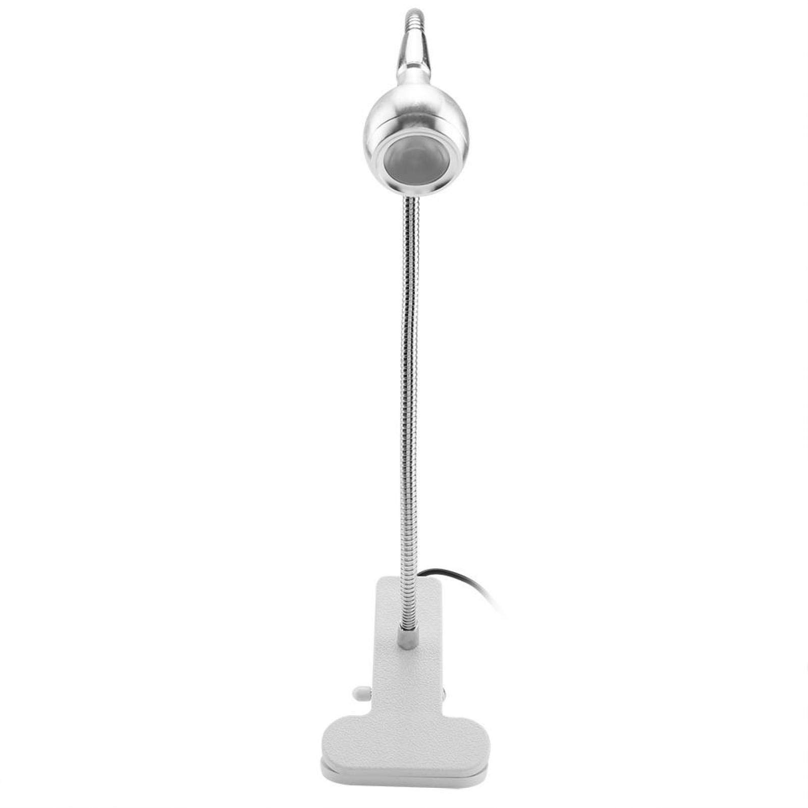 USB LED Gooseneck Desk Lamp with Clip - Adjustable Eye-Caring Reading Light for Home, Office & Study (Silver Warm White) | Perfect for Night Reading, Computer Work & Bedside Lighting