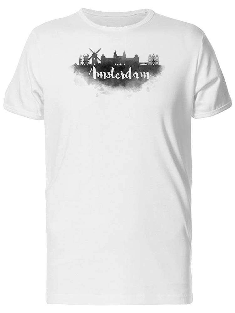 Smartprints Amsterdam Black Paint Graphic T-Shirt for Men - Stylish Casual Wear for Everyday Outfits & Street Fashion