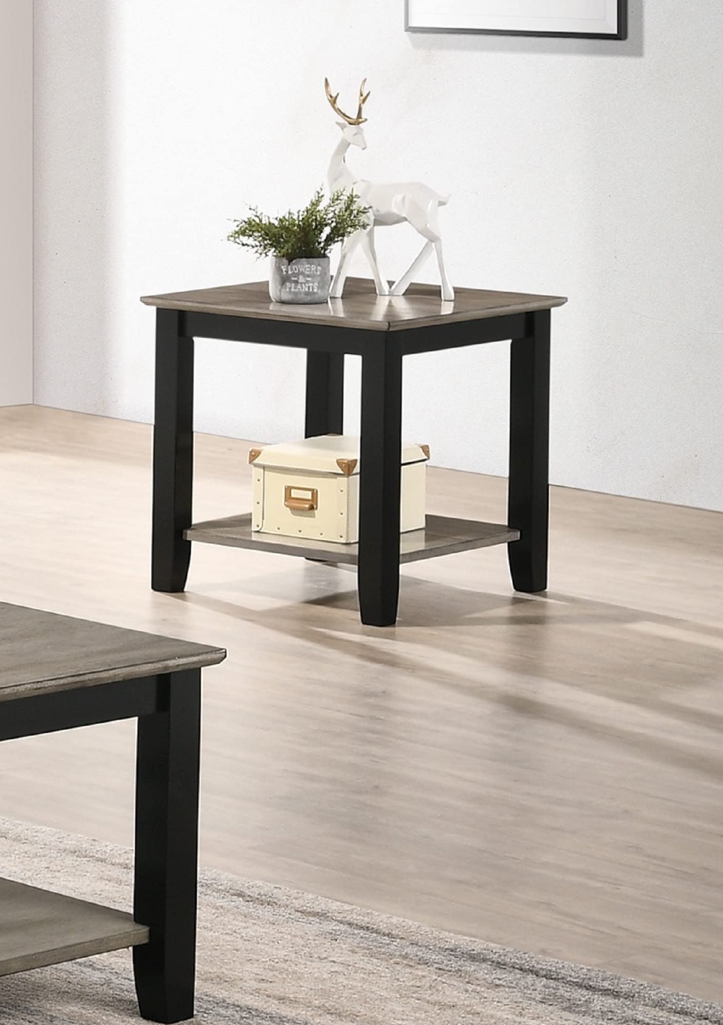 Solid Rubberwood End Table - Modern Wooden Side Table for Living Room, Sofa & Bedroom | Durable Coffee Table, Nightstand & Accent Furniture