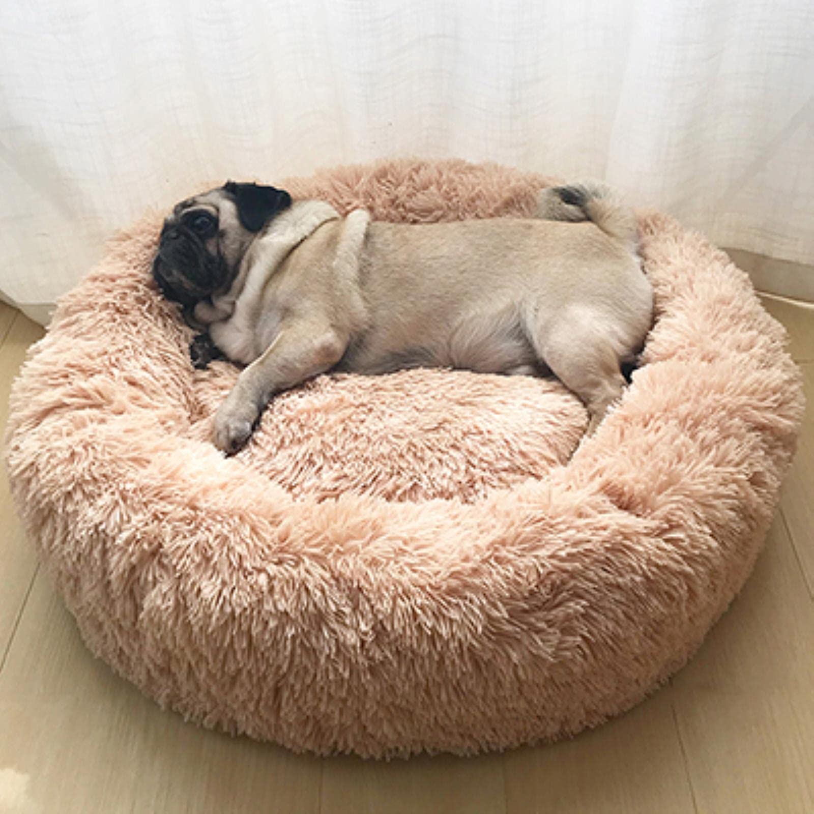 Cozy Round Pet Bed for Dogs & Cats - Winter Warm Plush Sleeping Bag, Soft Dog Kennel & Cat House Mat - Perfect for Indoor/Outdoor Use, Crate Training & Travel Comfort
