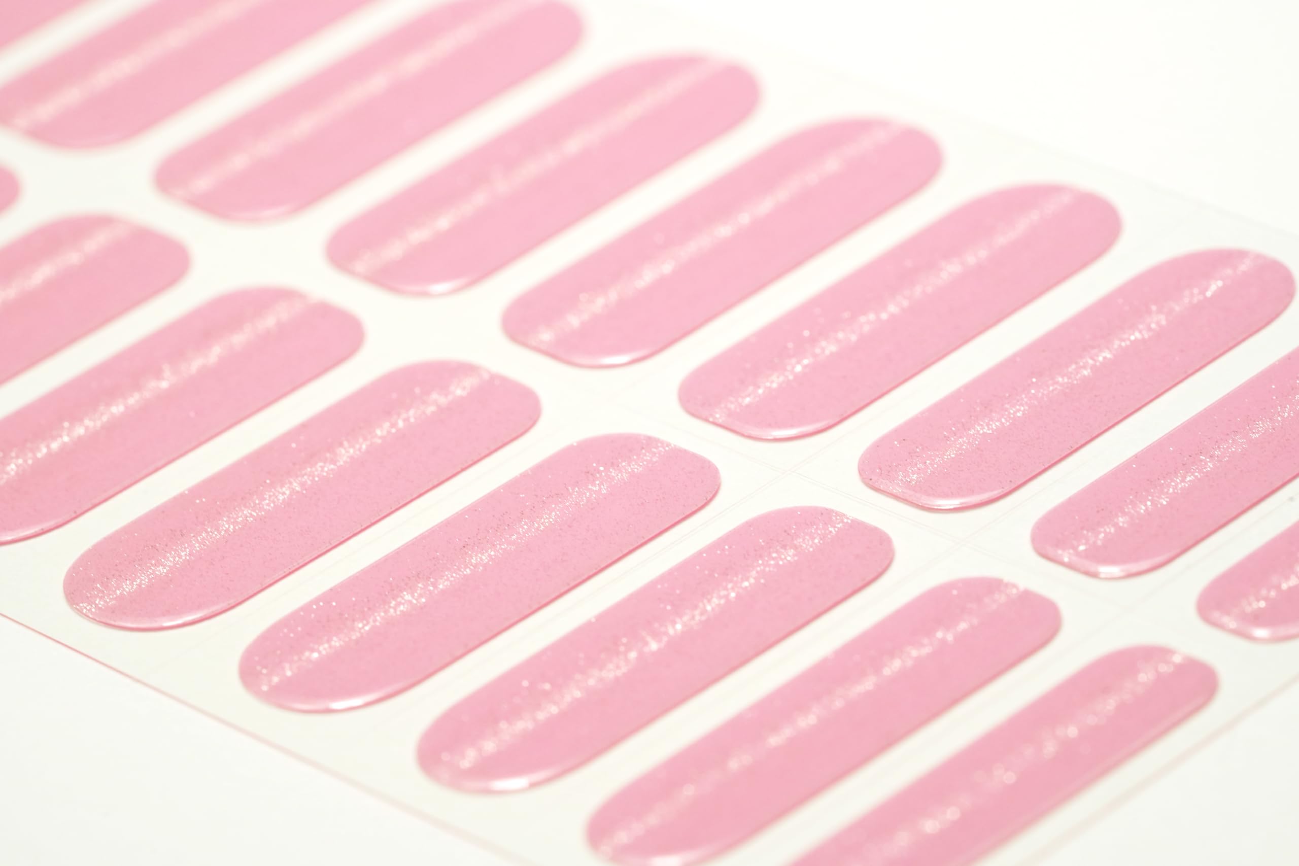 22 Premium Semi-Cured Gel Nail Polish Strips with Application Accessories - Carnation Pink Cat-Eye Design for Elegant Manicures at Home or Salon