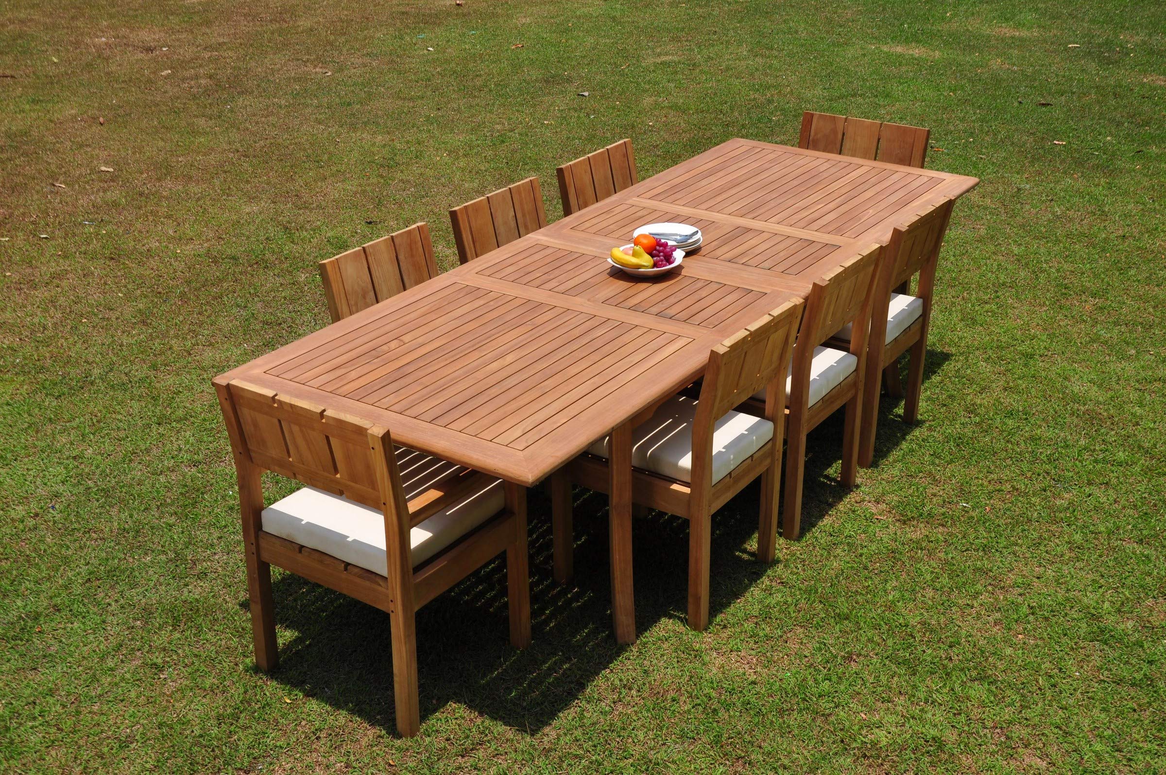 Premium 8-Piece Teak Wood Dining Set with 118