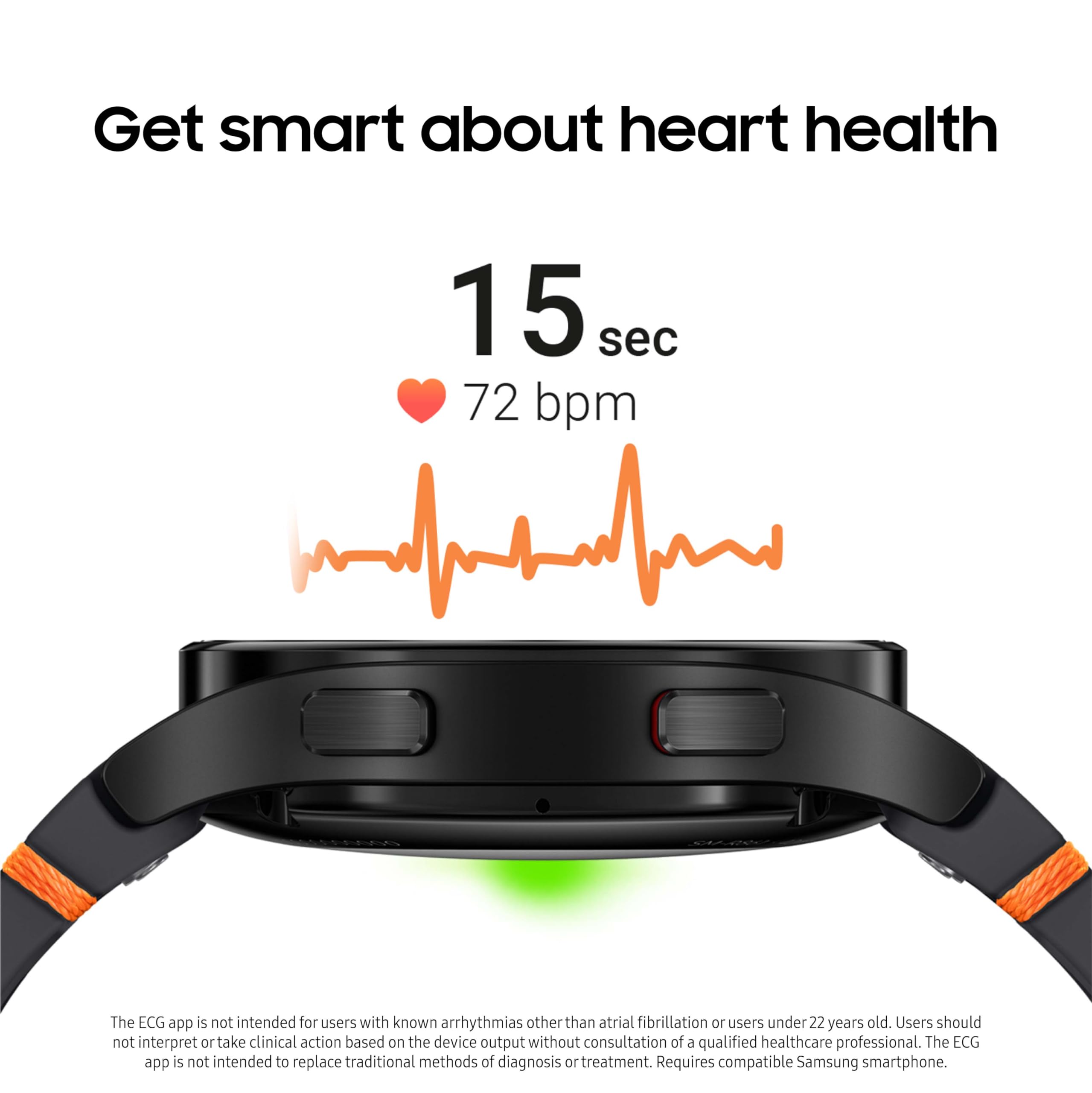 SAMSUNG Galaxy Watch FE 40mm Bluetooth Smartwatch - AI Fitness Tracker with BIA Sensor, Heart Rate Monitor, Sleep Tracking & Personalized HR Zones | 2024 Silver US Version (1 Year Warranty) | Perfect for Workouts, Running & Daily Health Monitoring