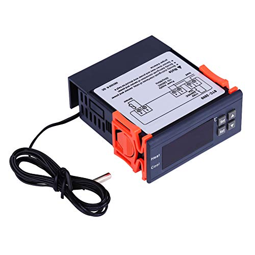 110V-220V Digital Thermostat Controller with Heat & Cool Modes - Universal Temperature Regulator for HVAC, Home, Office & Greenhouse Climate Control
