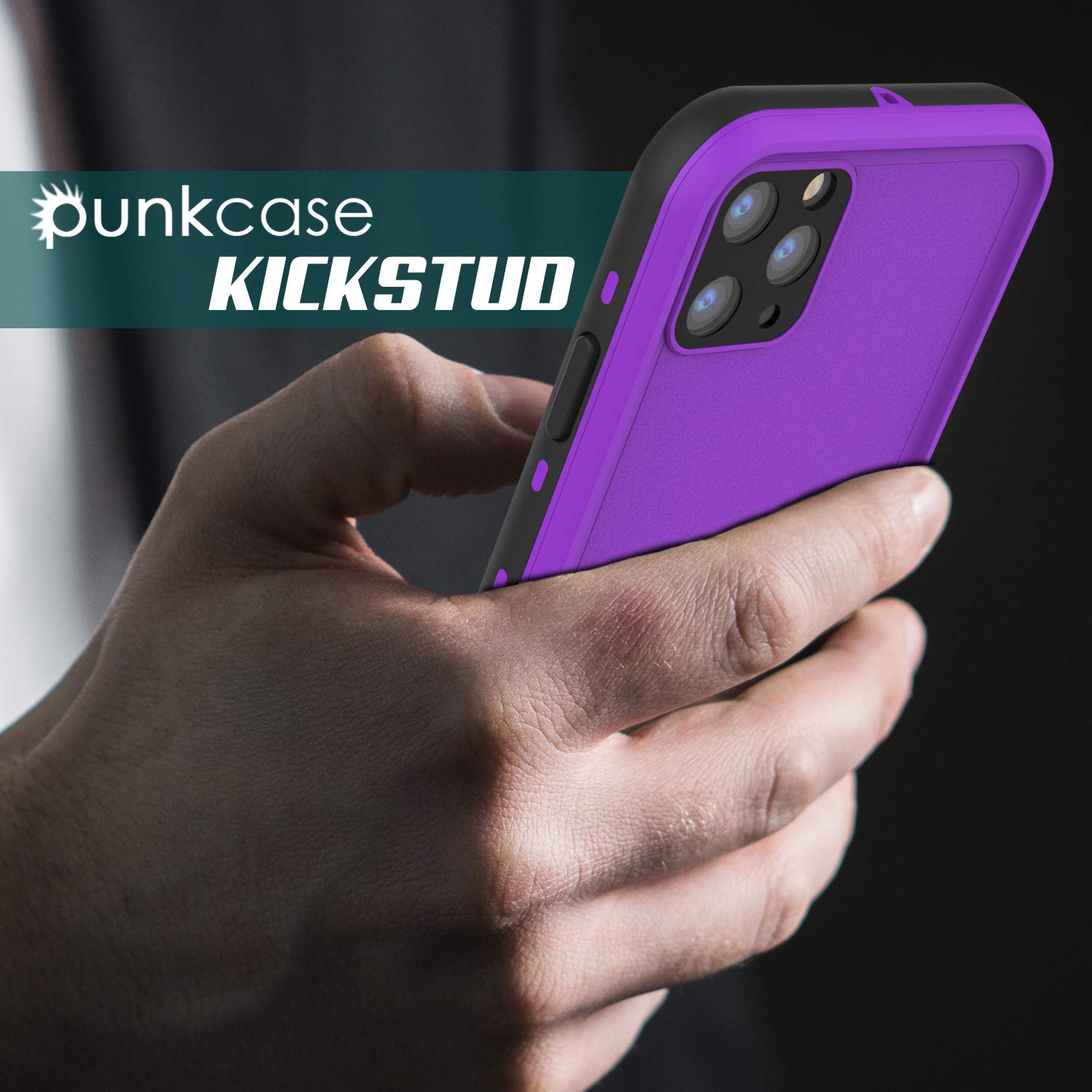 **Punkcase Waterproof Shockproof Case for iPhone 11 Pro Max – Slim Fit IP68 Certified Armor Cover with Built-in Screen Protector & Kickstand (Purple) – Perfect for Outdoor Adventures, Travel, and Daily Protection**
