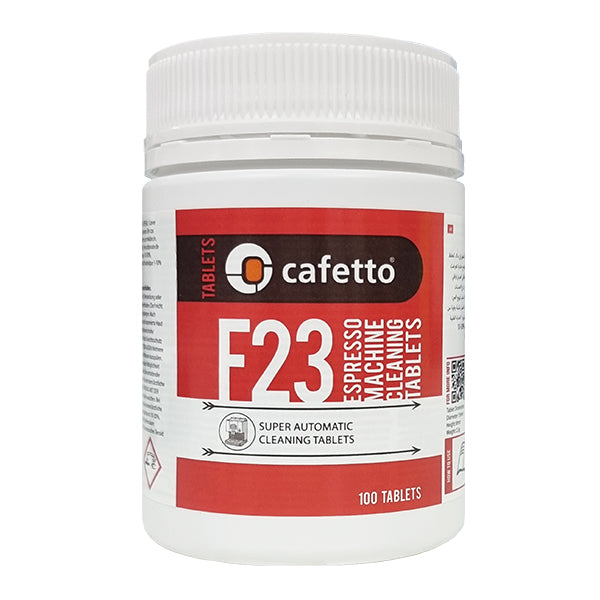 Cafetto F23 Espresso Machine Cleaning Tablets - 2.3g x 100 Count | Professional Coffee Maker Descaler & Cleaner for Keurig, Nespresso & Home Brewers | Perfect for Daily Maintenance & Deep Cleaning