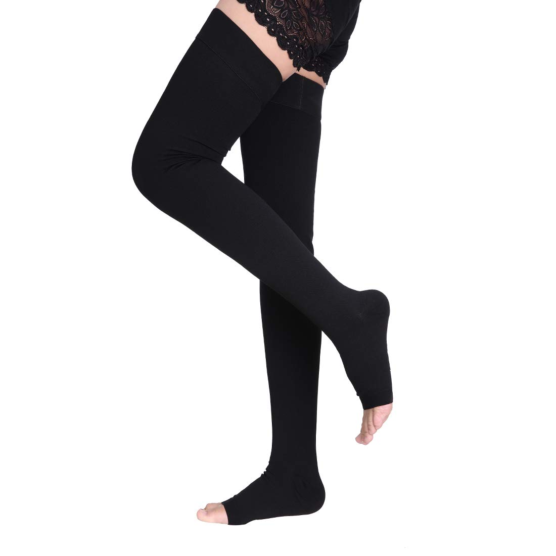 20-30 mmHg Thigh High Compression Socks for Men & Women - Medical Grade Support Stockings for Circulation, Varicose Veins & Pain Relief - Perfect for Nurses, Travel & Pregnancy