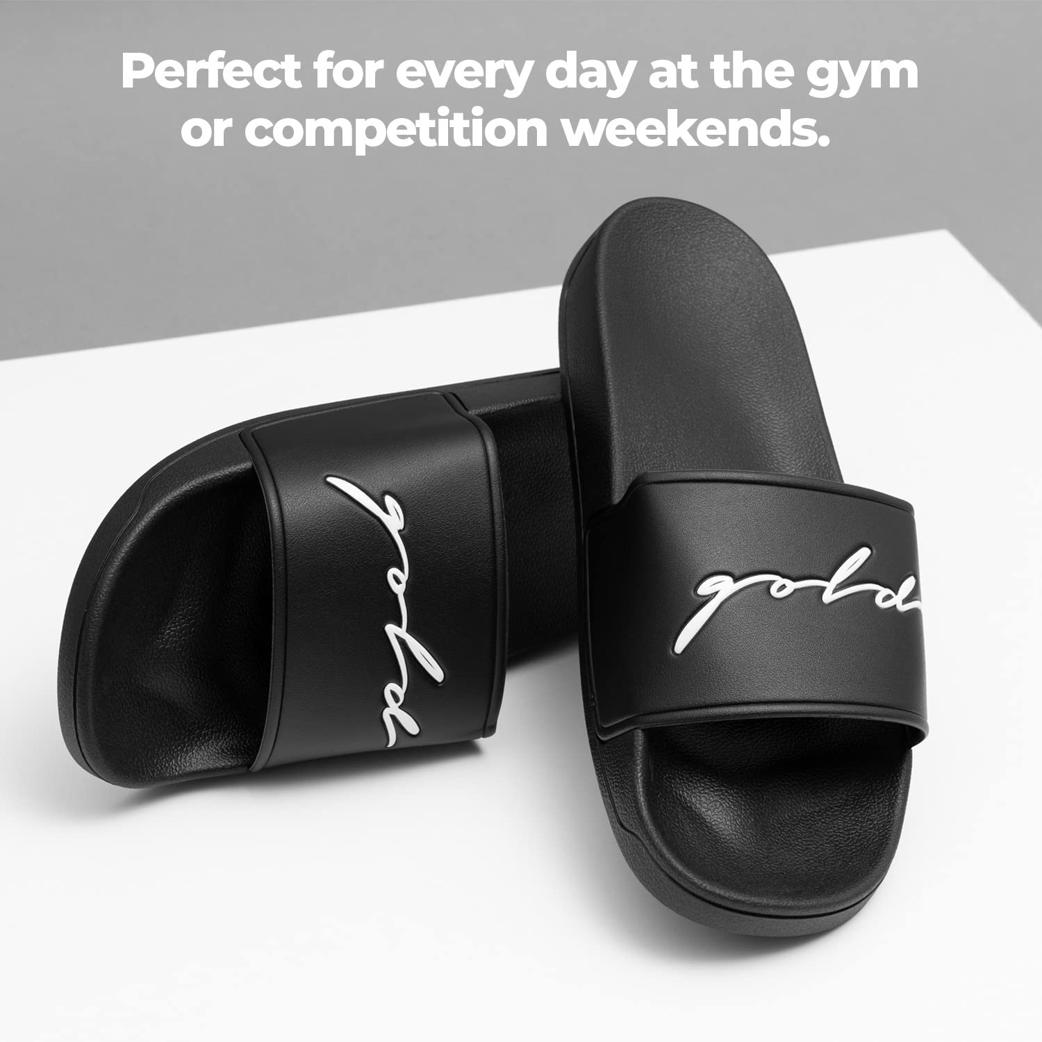 Premium Gold BJJ Slides - Jiu Jitsu Sandals for Men & Women | Non-Slip Martial Arts Flip Flops for Training, Gym & Beach Wear