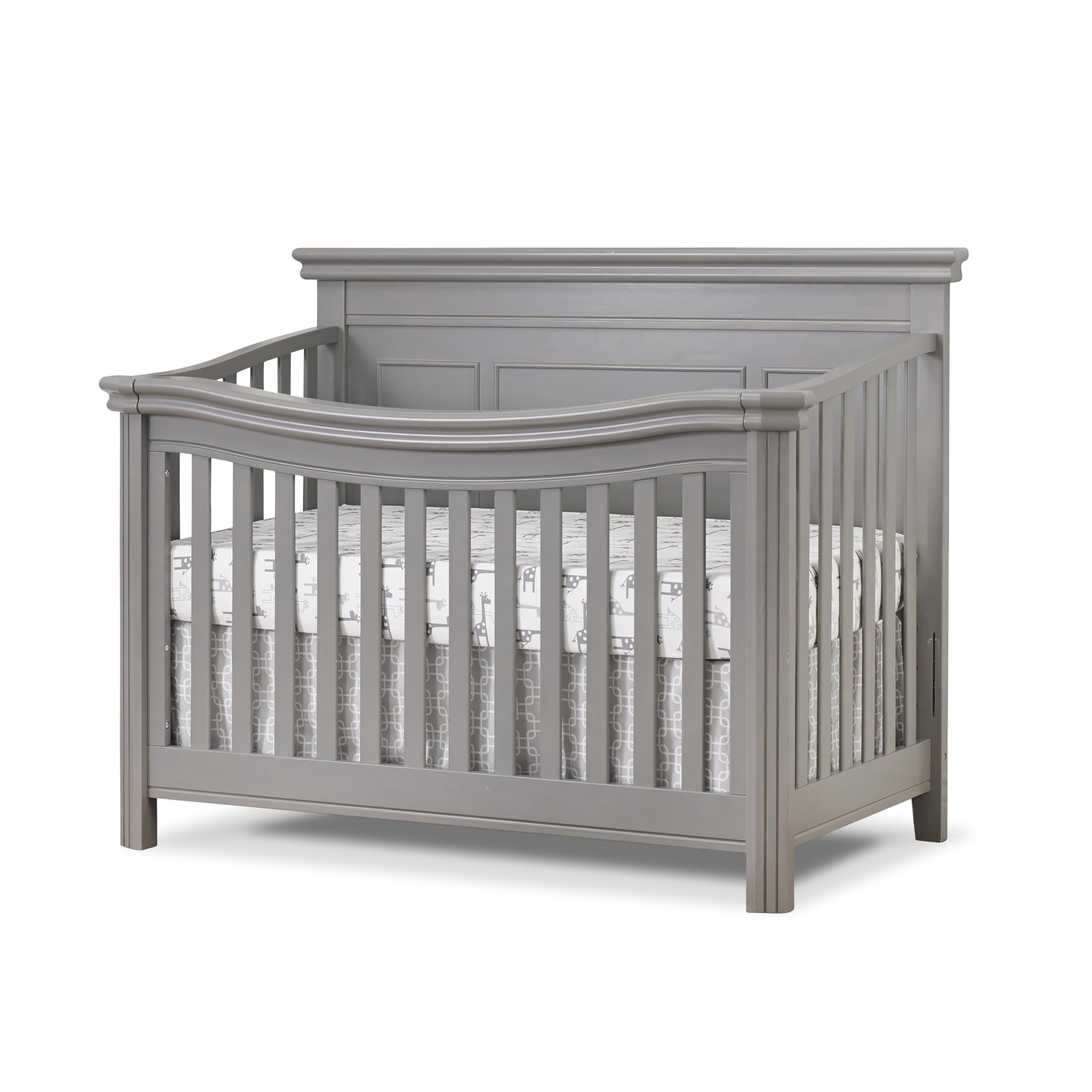 Sorelle Finley Lux Flat Top Crib - Modern Baby Crib with Adjustable Mattress Height, White Finish | Perfect for Nursery, Daycare & Gift Registry