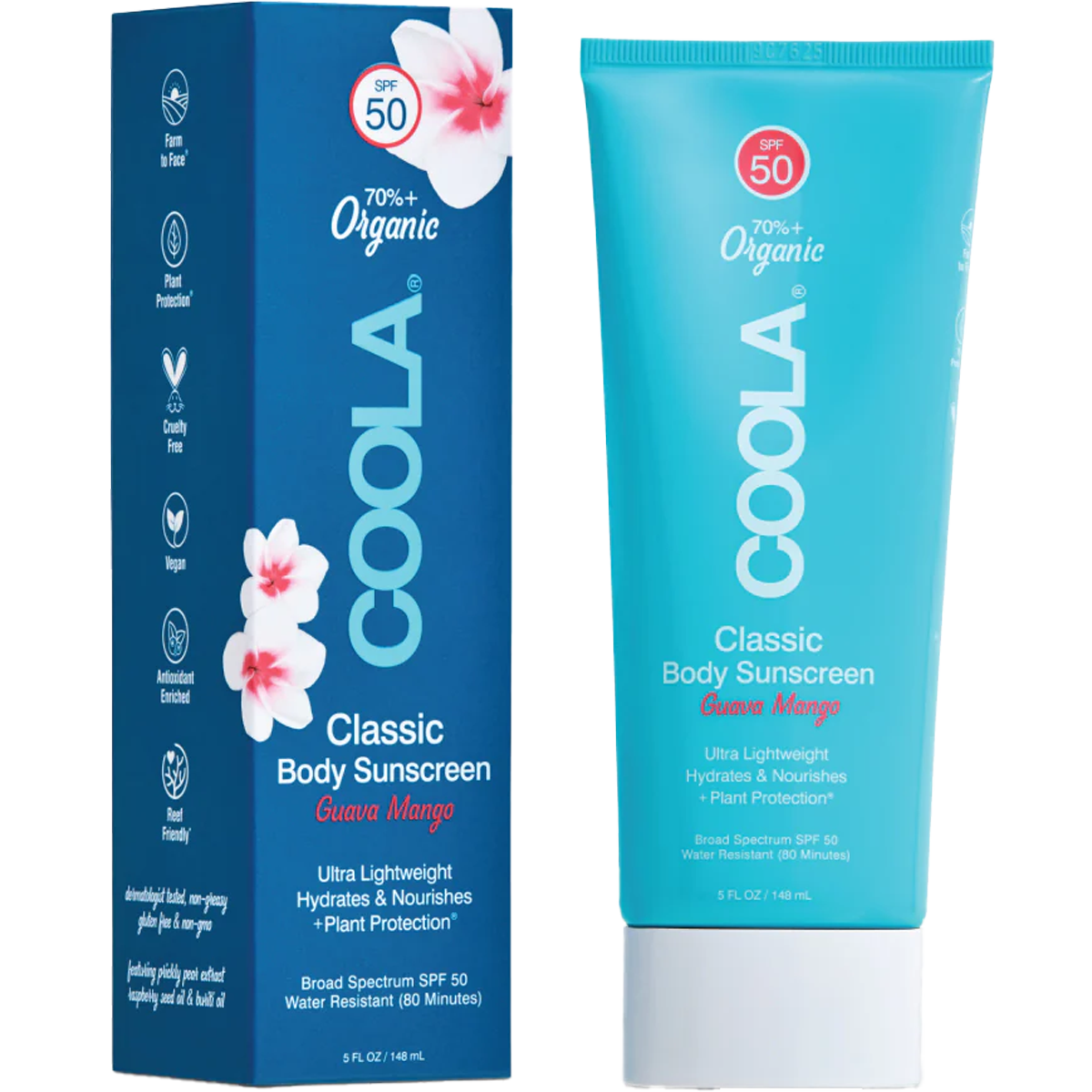 Best Organic Sunscreen Lotion SPF 50 for Face & Body - Natural Broad Spectrum UVA/UVB Protection - Water Resistant & Reef Safe - Perfect for Beach, Swimming & Outdoor Activities