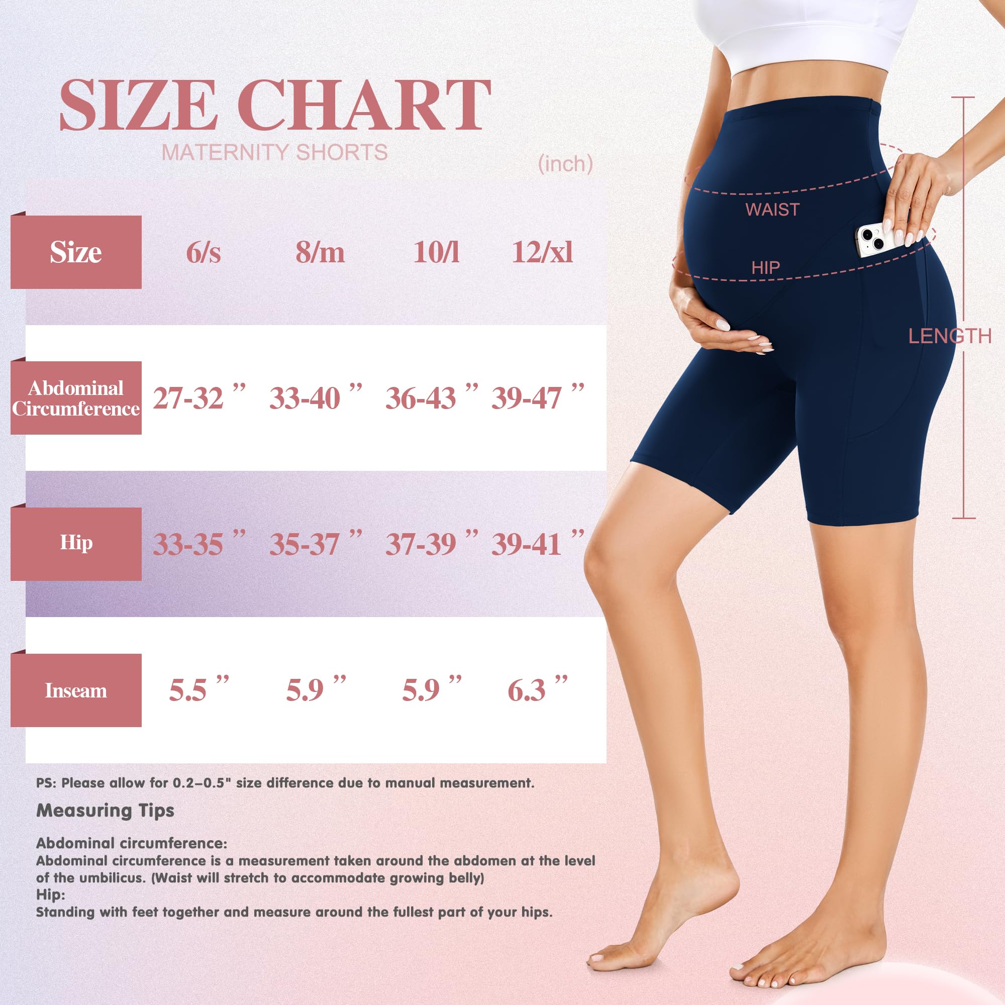 FULLSOFT 3 Pack Maternity Shorts Over Belly - 8