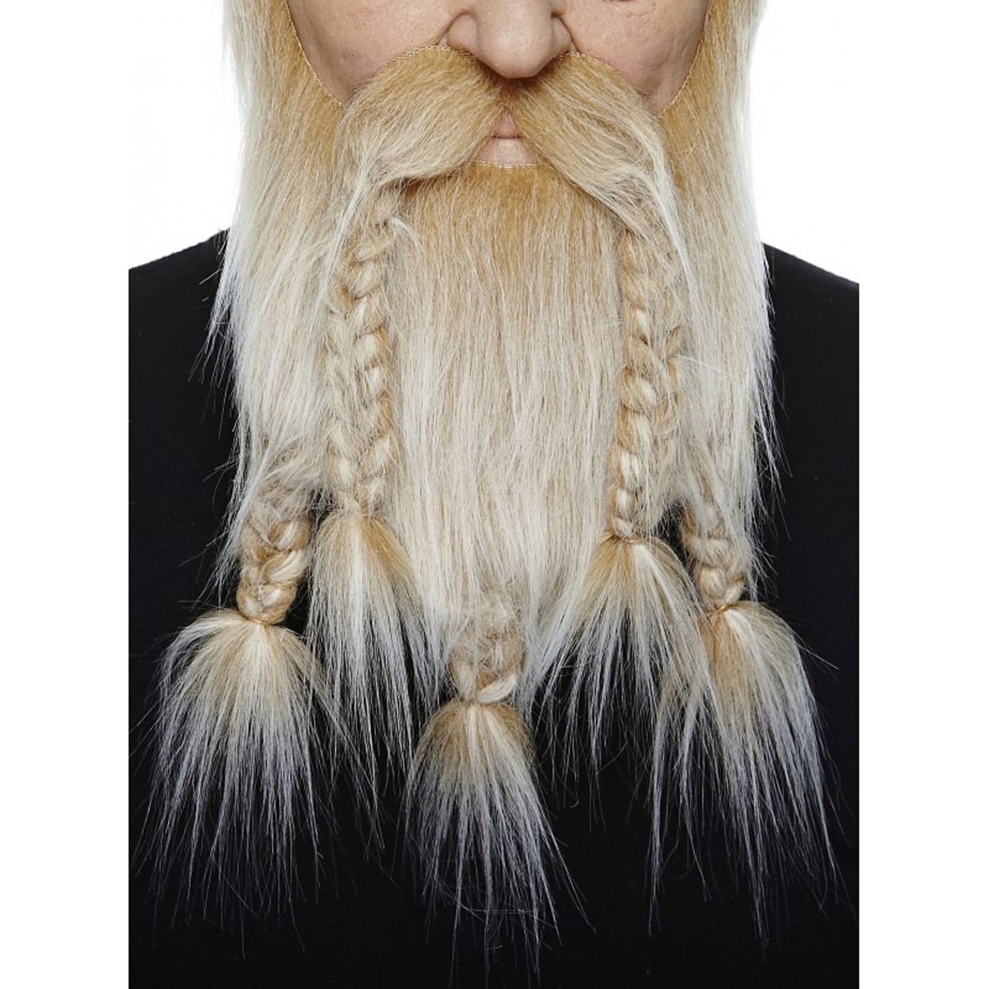 Premium Blonde Mustache & Beard - Natural Look for Costumes & Cosplay - 1 Count - Perfect for Halloween, Parties & Theatrical Performances