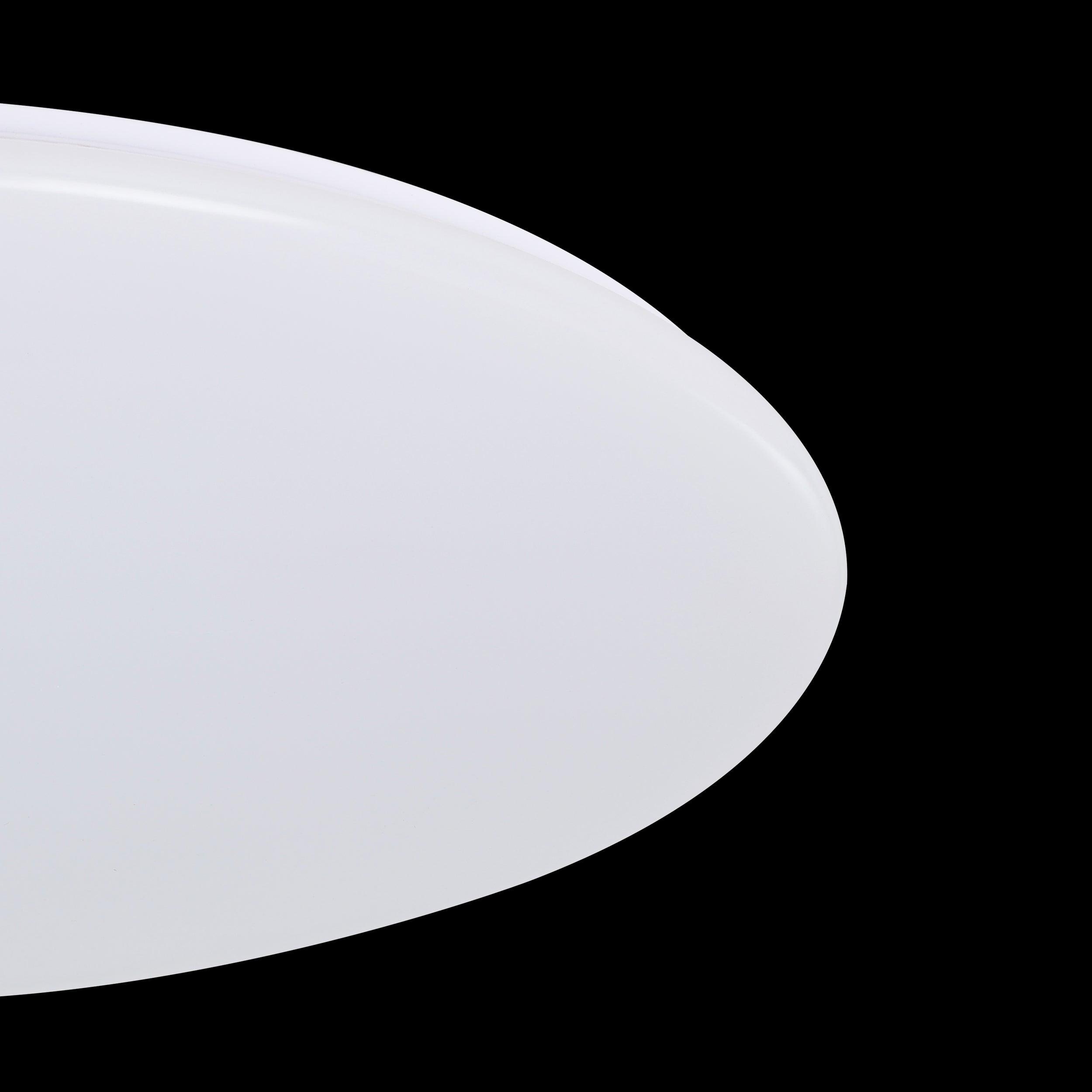 Eglo Giron 40 Inch White LED Flush Mount Ceiling Light - Modern Energy Efficient Lighting for Bedroom, Kitchen, Hallway & Office