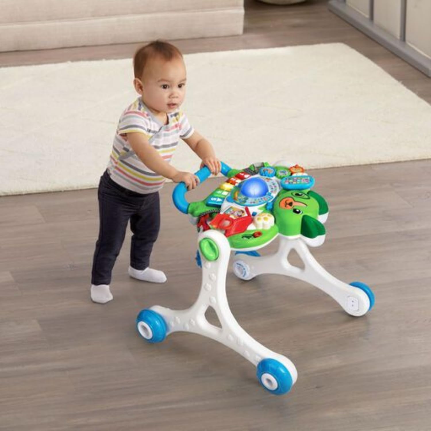 LeapFrog Scout's Get Up & Go Walker - Interactive Learning Baby Walker Toy with Lights, Sounds & Music for Toddlers 12-36 Months - English Version - Perfect for Early Walking Development & Playtime Fun