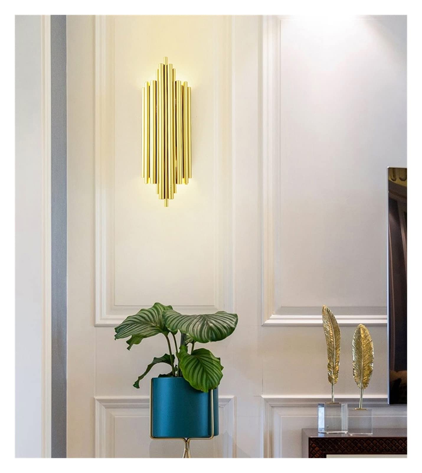 Luxury LED Wall Lamp - Crystal Gold Modern Art Deco Light for Living Room, Bedside, Corridor, Hotel, Stairs & Bathroom - Energy Efficient & Stylish Home Decor Lighting