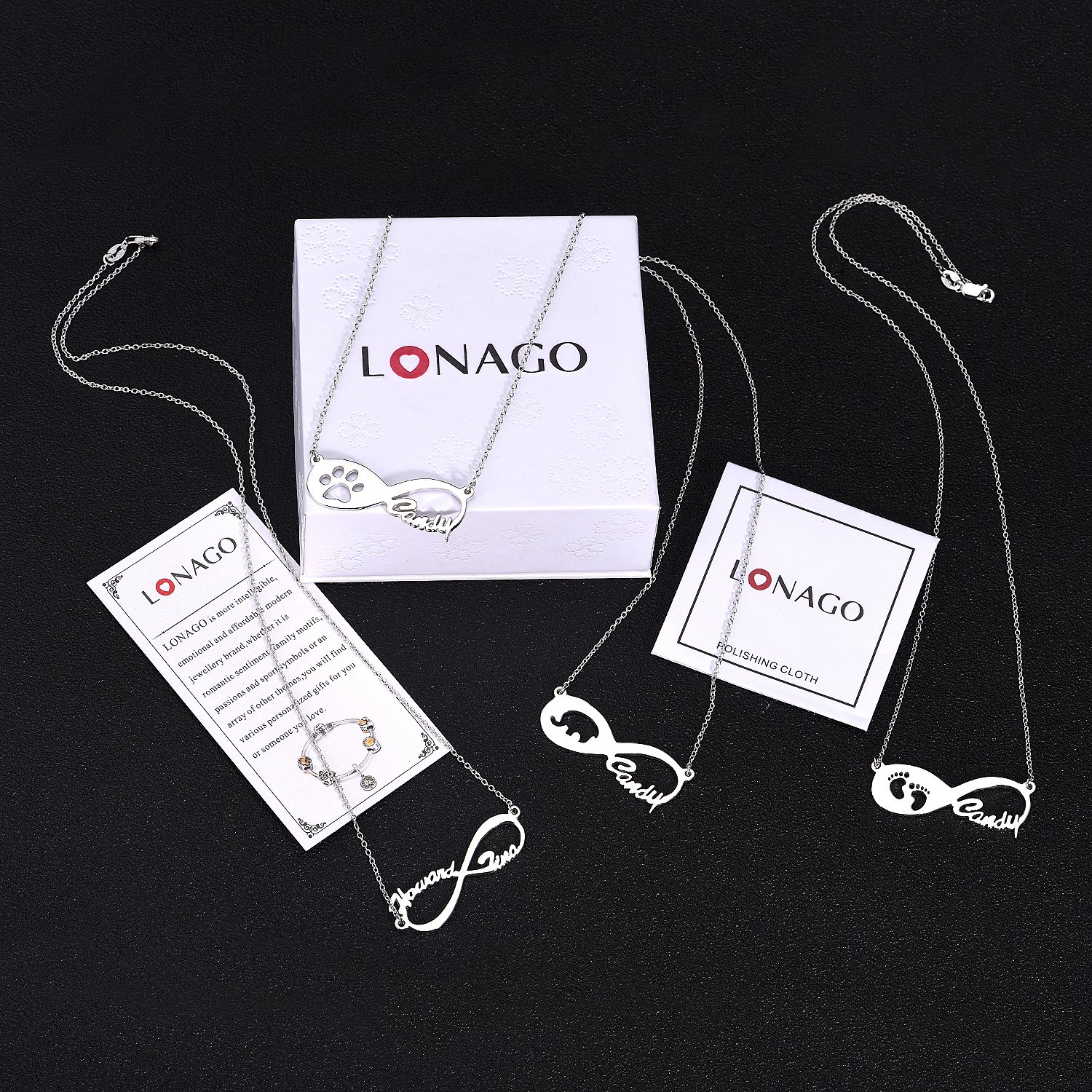 Personalized Infinity Name Necklace for Women - 925 Sterling Silver Custom Jewelry Gift for Her, Birthday, Anniversary & Valentine's Day
