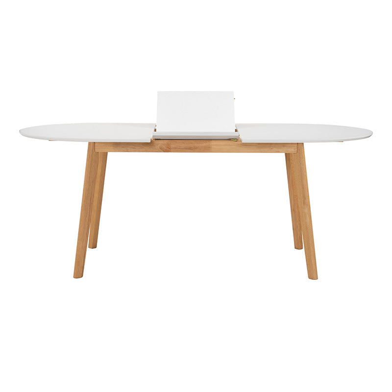 Extendable Dining Table 150-195cm | Werner Expandable Wooden Table | Natural & White Finish | Perfect for Small Spaces & Family Gatherings
