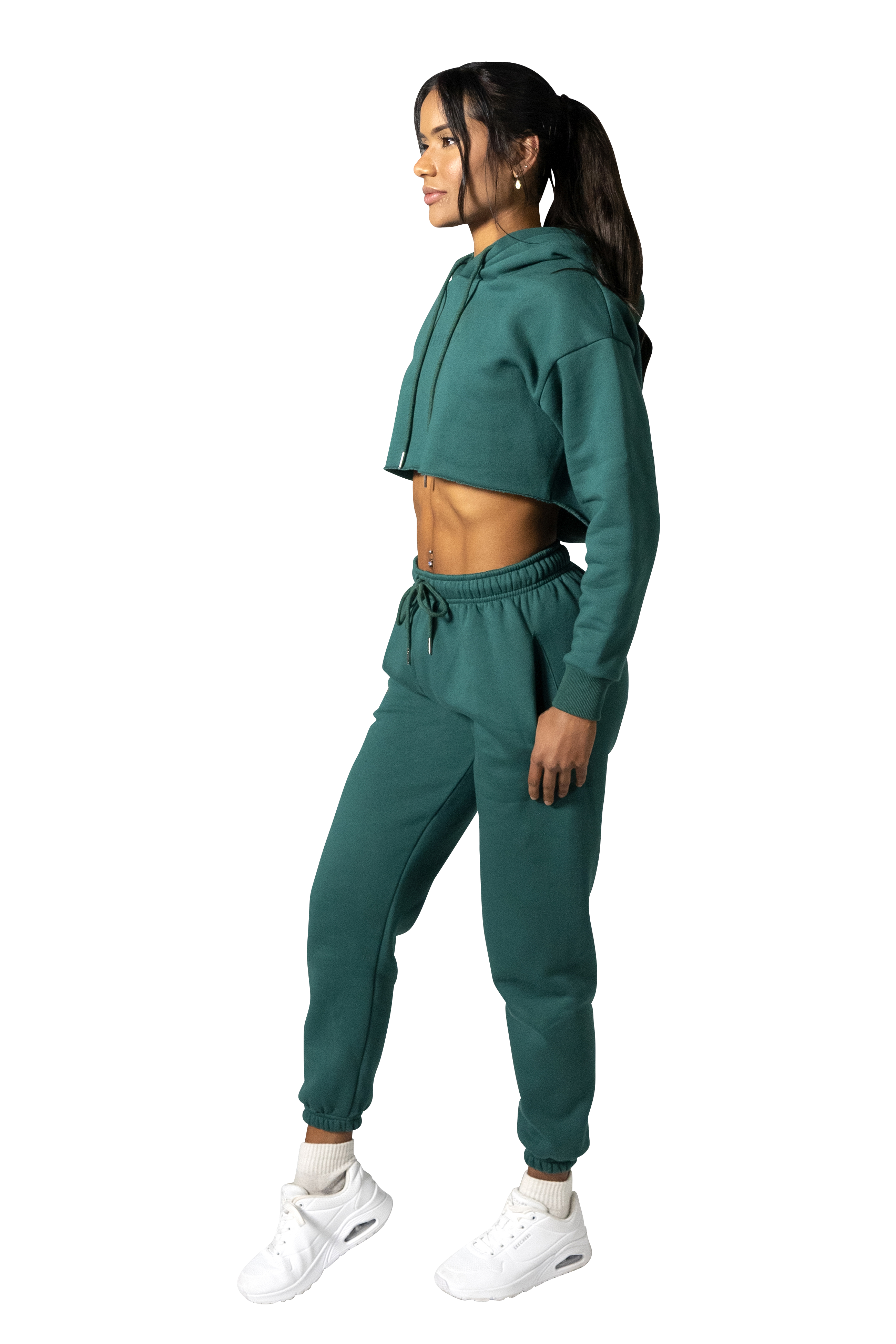 Premium Series 1 Sweatpants for Men & Women - Soft Fleece Joggers, Forest Green Color, Elastic Waistband - Perfect for Gym, Lounge & Casual Wear