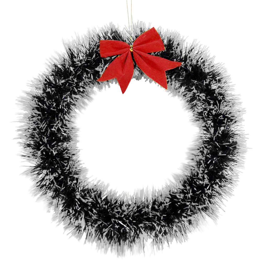 Sparkling Christmas Wreath Ornament - Elegant Wall Hanging Decor for Holiday Parties, Festive Porch & Outdoor Decorations (One Size) - Perfect for Front Door, Mantel & Seasonal Home Décor
