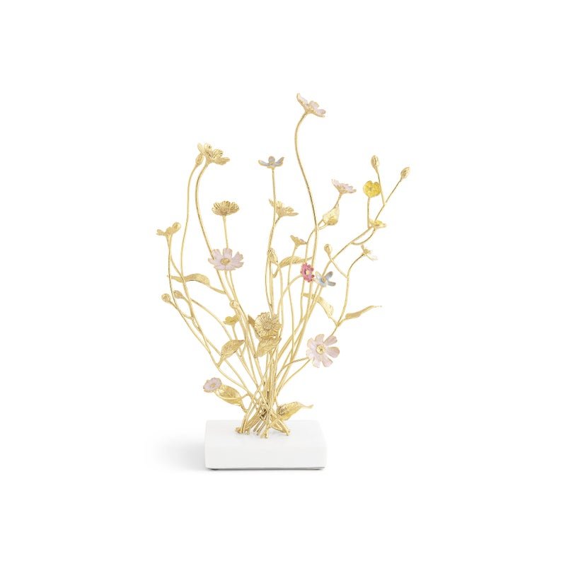 Wildflowers Tabletop Sculpture - Handcrafted Home Decor for Living Room, Bedroom & Office - Perfect for Gifts, Wedding Centerpieces & Boho Style Decor