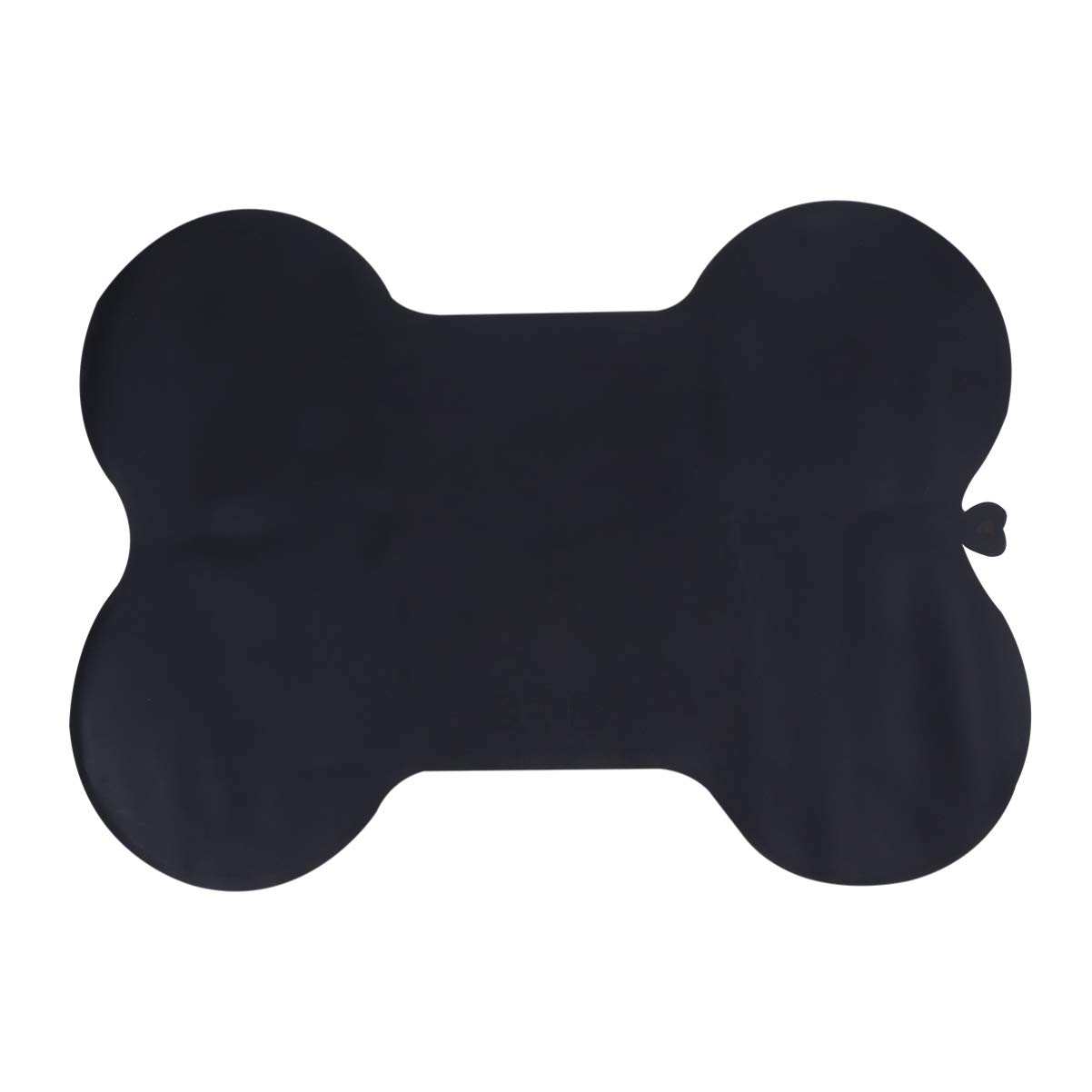 **POPETPOP Waterproof Silicone Pet Food Mat - Non-Slip Dog & Cat Feeding Mat, Bone-Shaped Dish for Food & Water Bowls - Perfect for Kitchen, Floors & Outdoor Use**