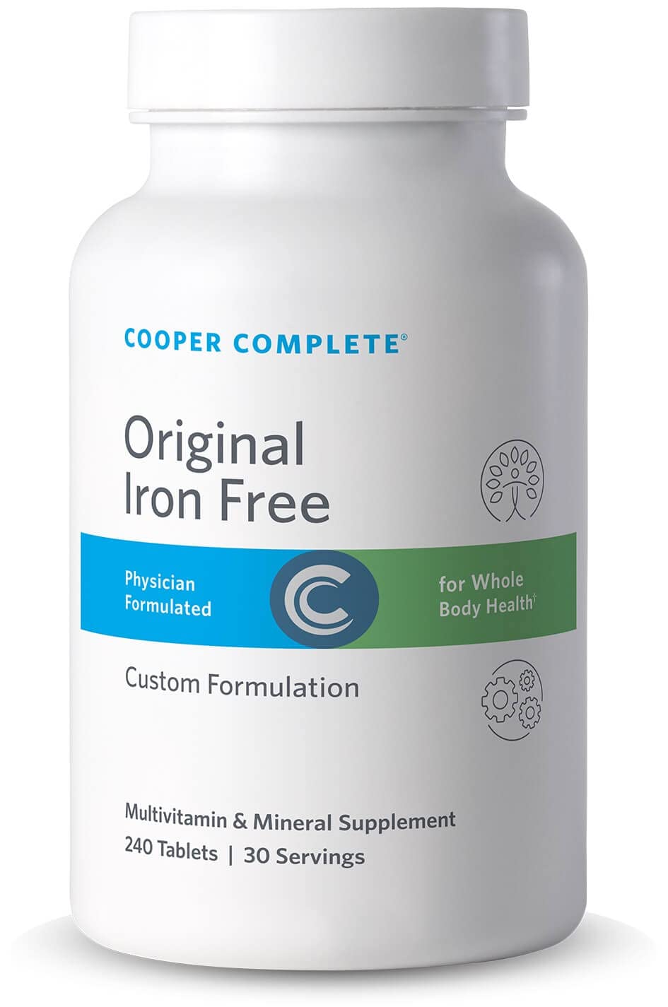 Cooper Complete Original Iron-Free Multivitamin & Mineral Supplement - 120 Tablets (3 Bottles, 30 Servings Each) - Daily Nutrition for Adults - Supports Energy, Immunity & Overall Health - Perfect for Busy Professionals & Active Lifestyles